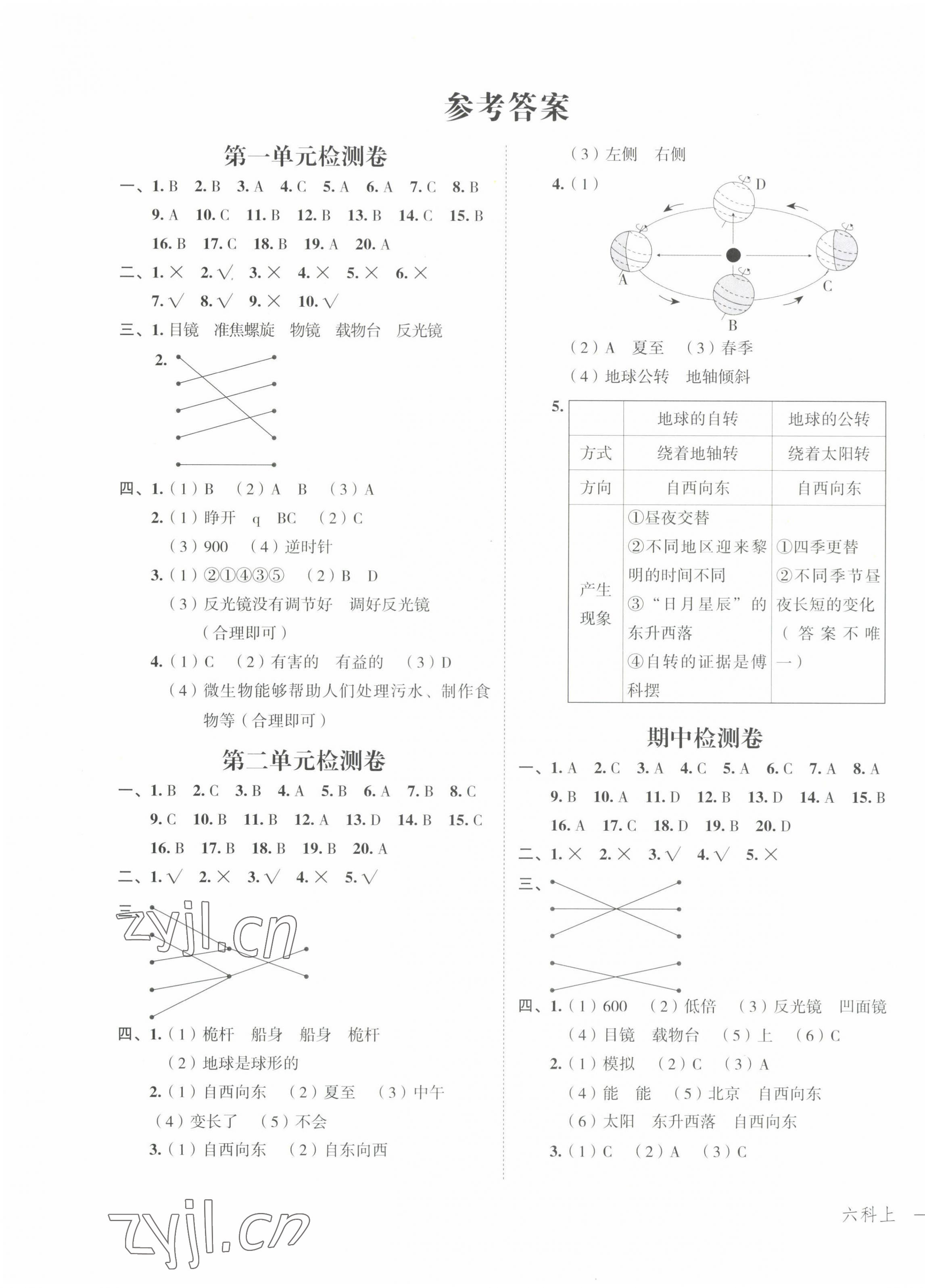 2022年名師面對面先學(xué)后練六年級科學(xué)上冊教科版 第7頁