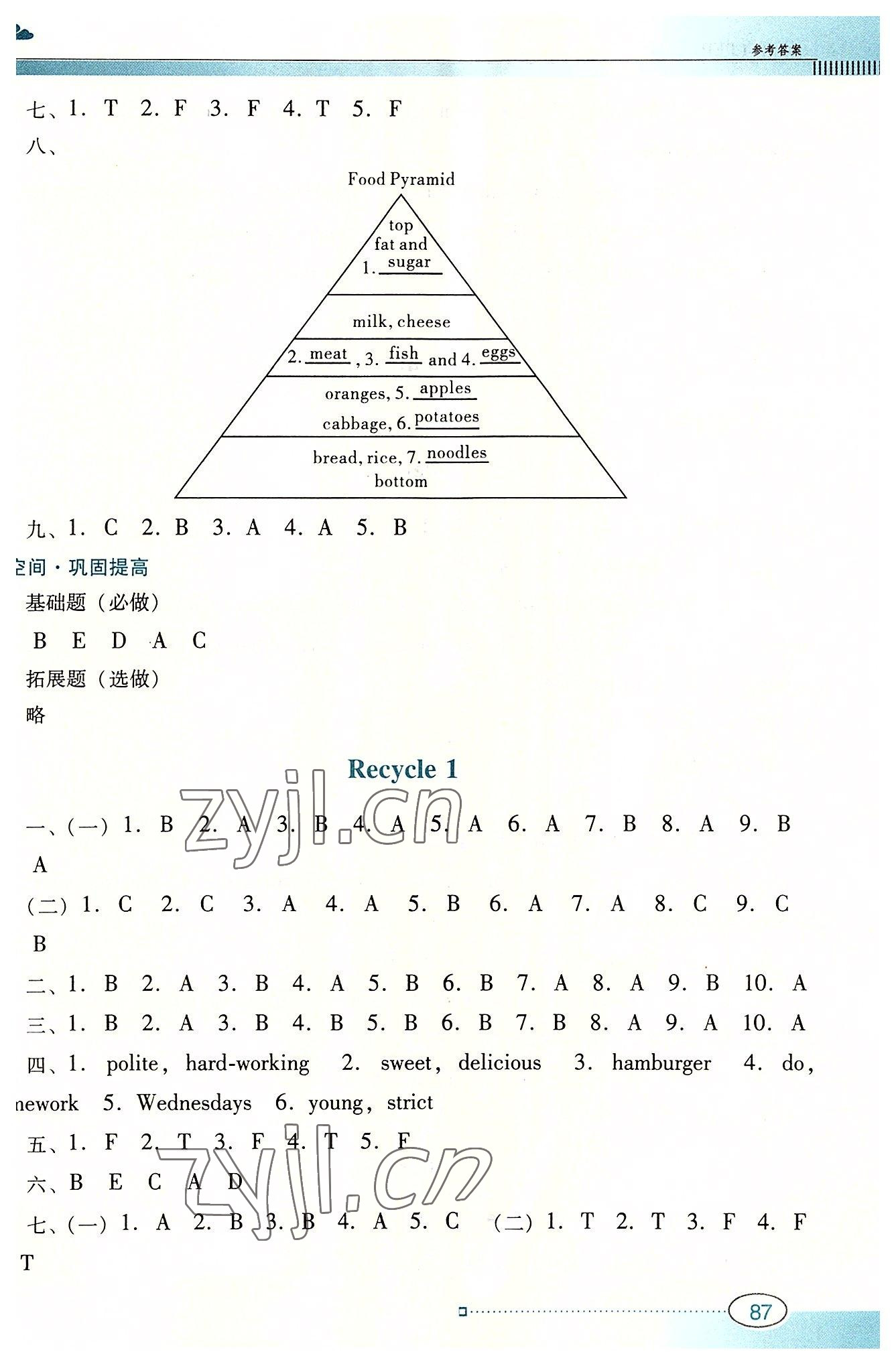 2022年南方新課堂金牌學(xué)案五年級(jí)英語上冊(cè)人教版 第5頁