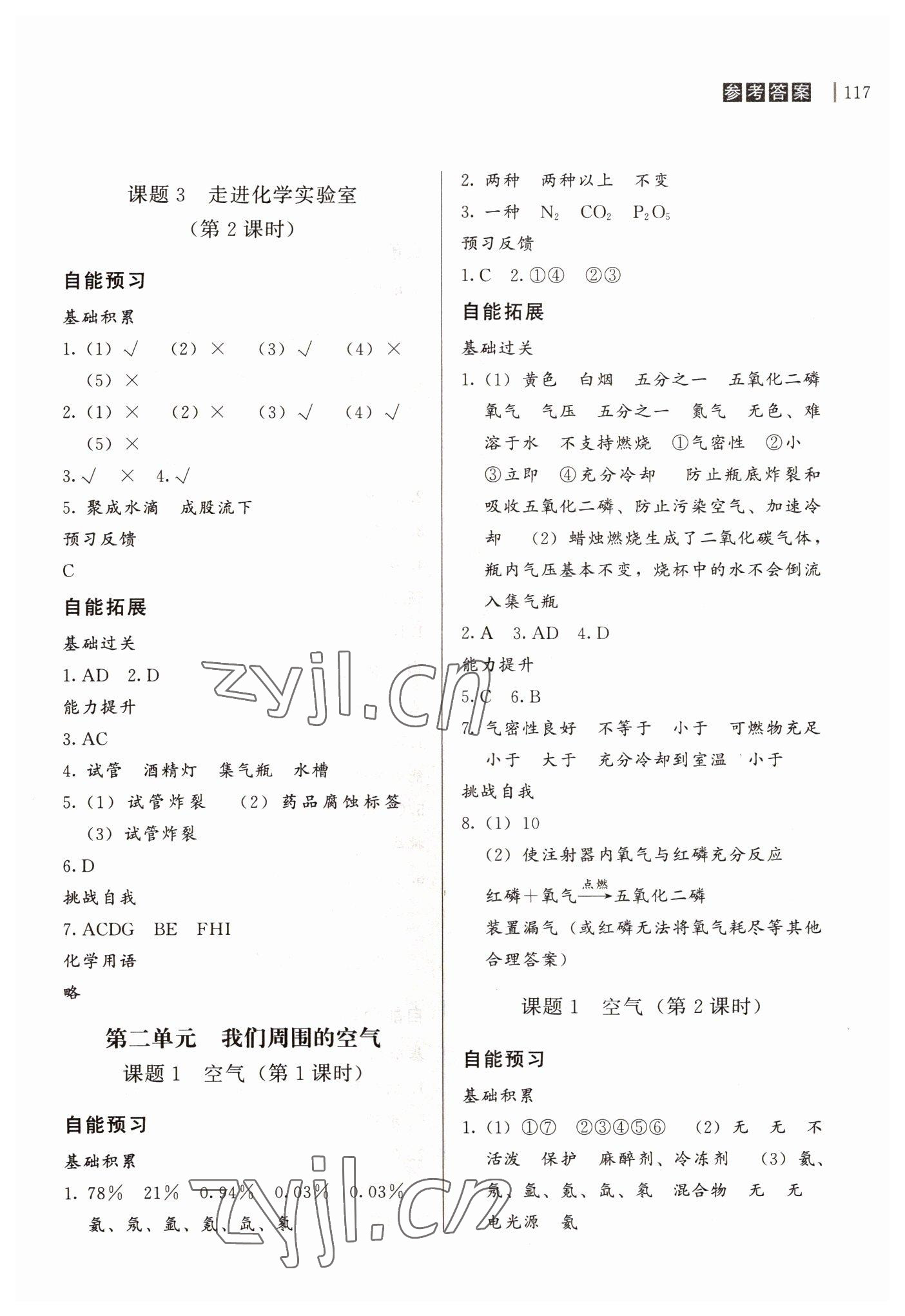 2022年自能导学九年级化学全一册人教版 第3页