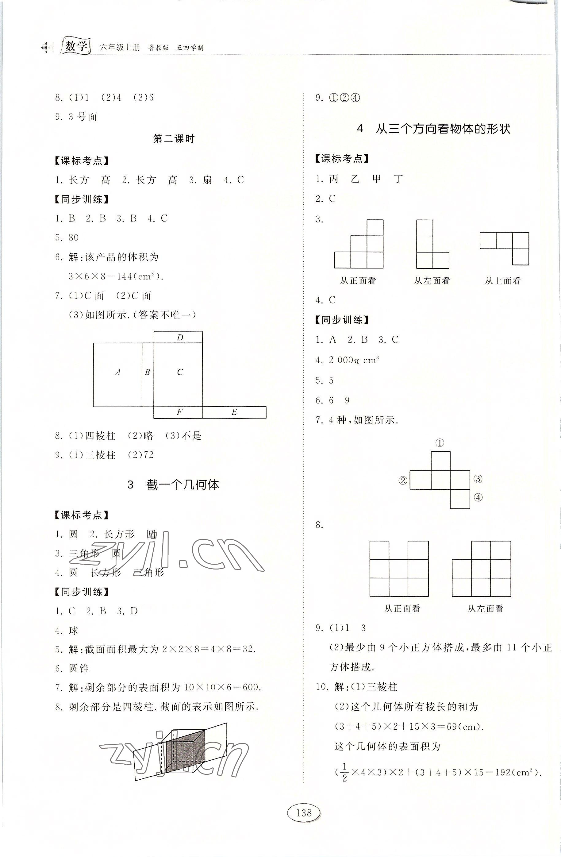 2022年同步練習冊六年級數(shù)學上冊魯教版五四制山東科學技術出版社 第2頁