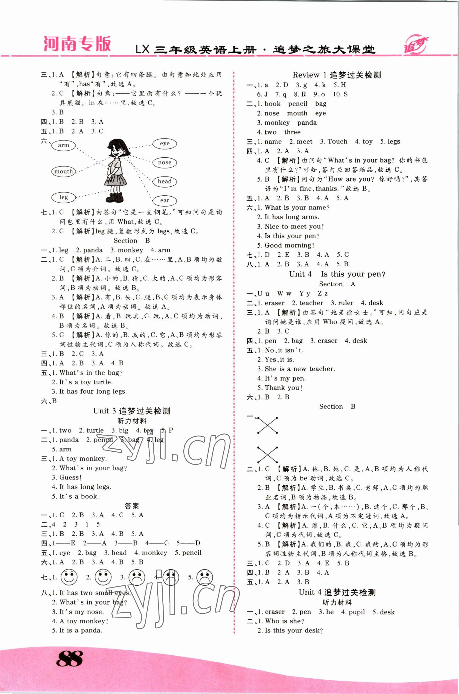 2022年追夢之旅大課堂三年級英語上冊魯湘版河南專版 第2頁