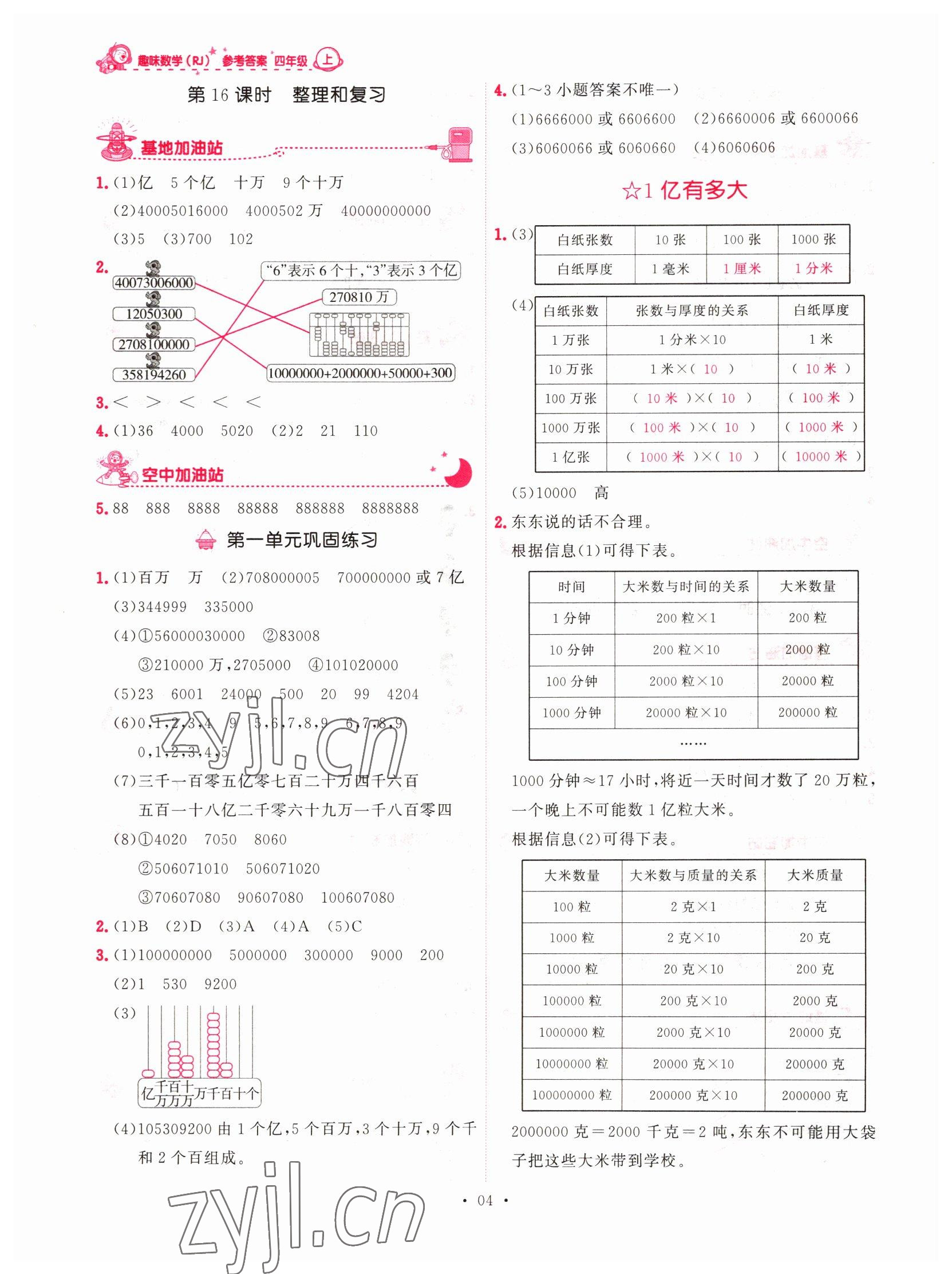 2022年趣味數(shù)學(xué)四年級數(shù)學(xué)上冊人教版 第4頁