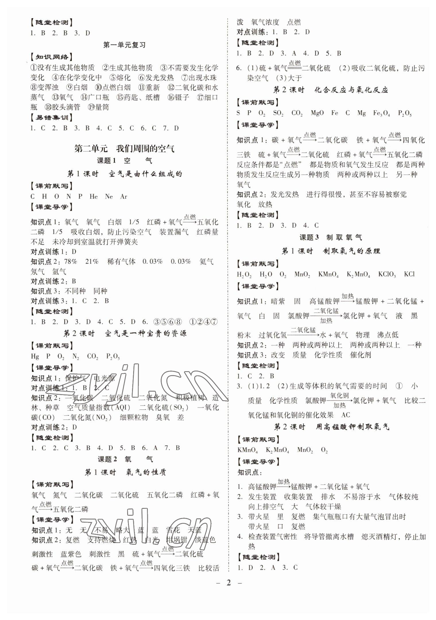 2022年金牌導(dǎo)學(xué)案九年級化學(xué)全一冊人教版 第2頁