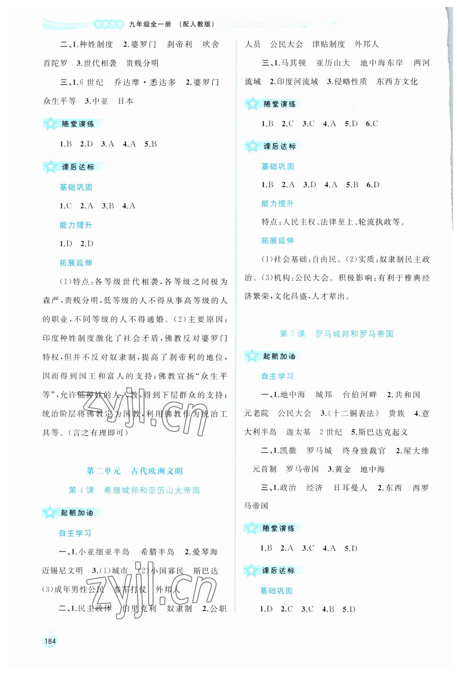 2022年新課程學(xué)習(xí)與測(cè)評(píng)同步學(xué)習(xí)九年級(jí)歷史全一冊(cè)人教版 第2頁(yè)