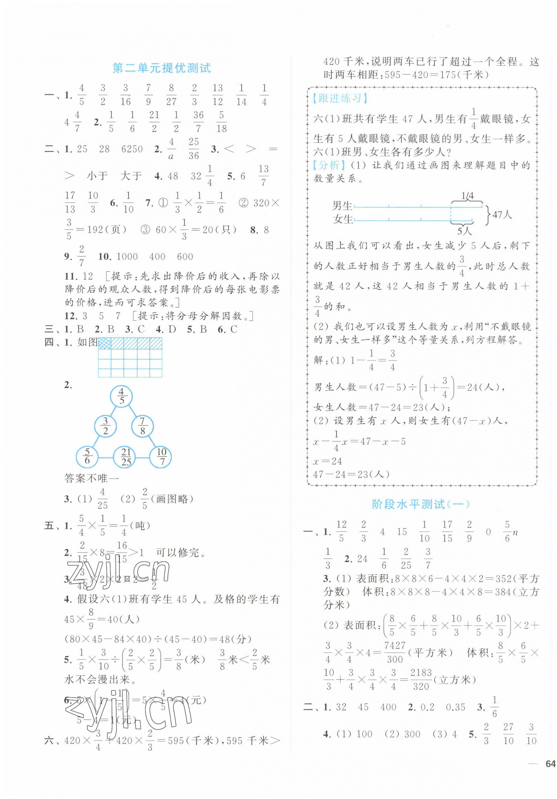 2022年ENBO小天才單元復(fù)習(xí)與測試六年級數(shù)學(xué)上冊蘇教版 第3頁