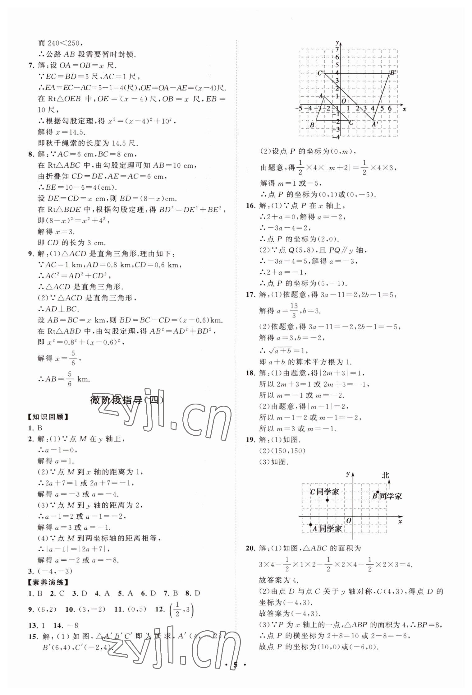 2022年同步練習(xí)冊(cè)分層卷八年級(jí)數(shù)學(xué)上冊(cè)北師大版 第5頁