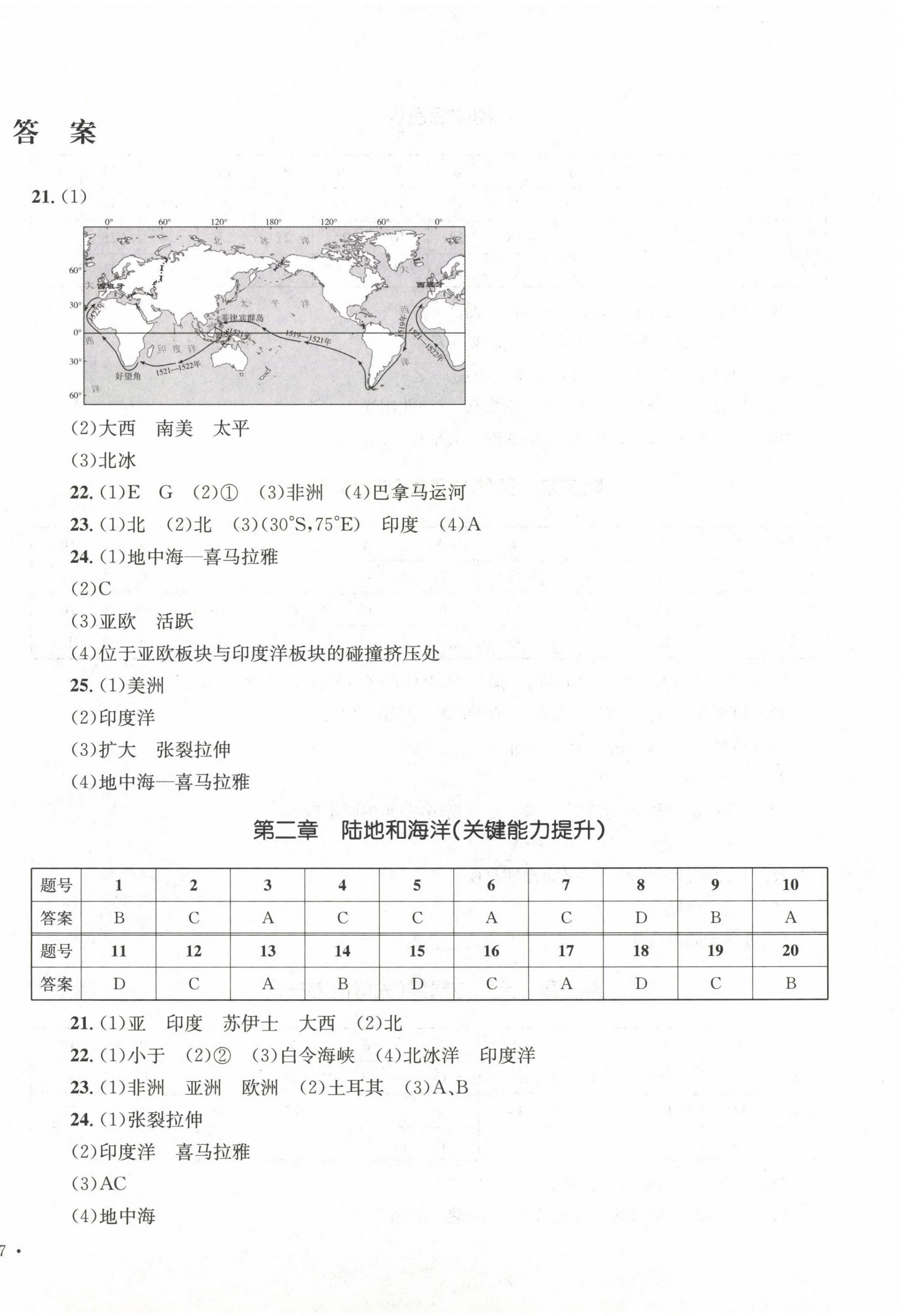 2022年學科素養(yǎng)與能力提升七年級地理上冊人教版 第2頁