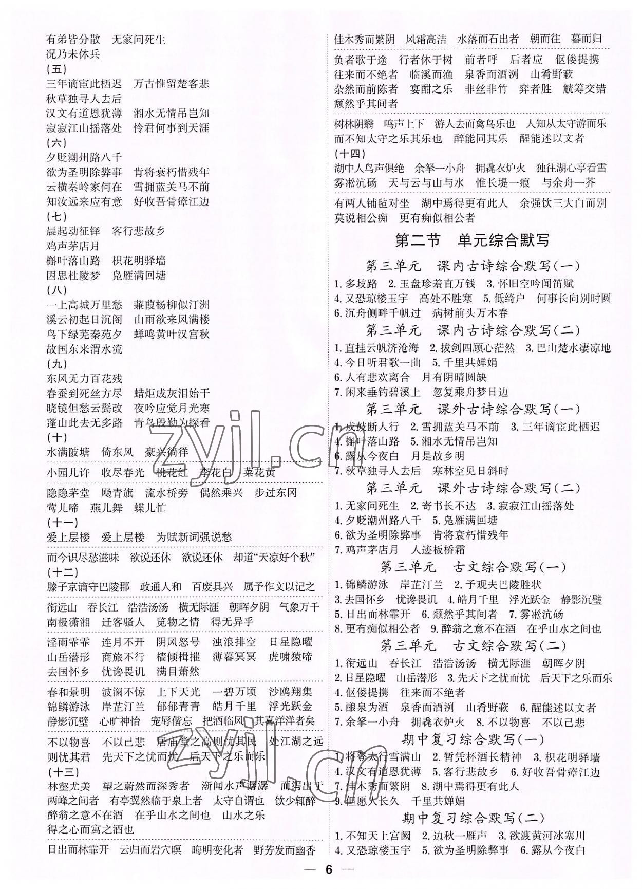 2022年考點專練九年級語文全一冊人教版深圳專版 第6頁