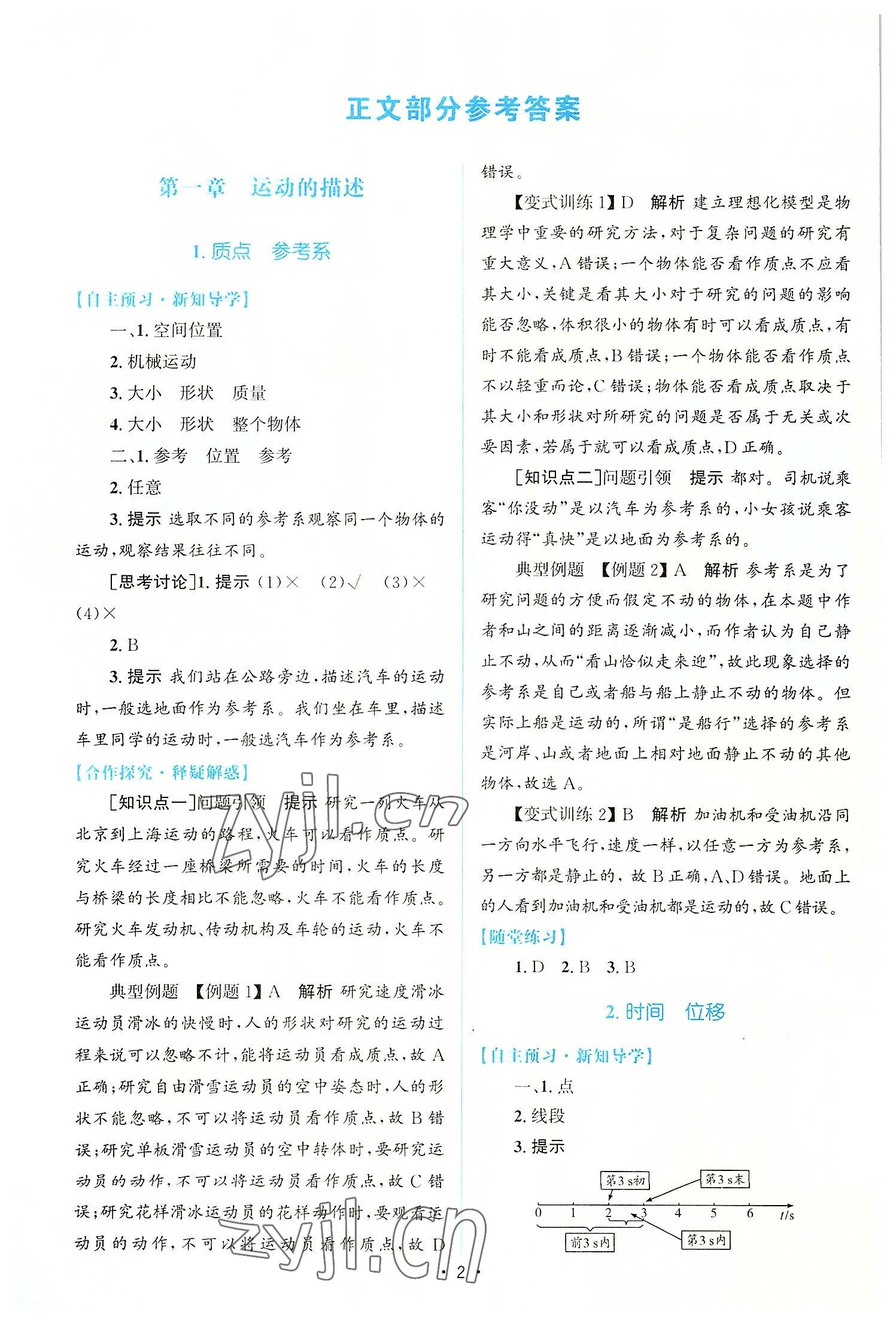 2022年高中同步測(cè)控優(yōu)化設(shè)計(jì)高中物理必修第一冊(cè)增強(qiáng)版 參考答案第1頁(yè)