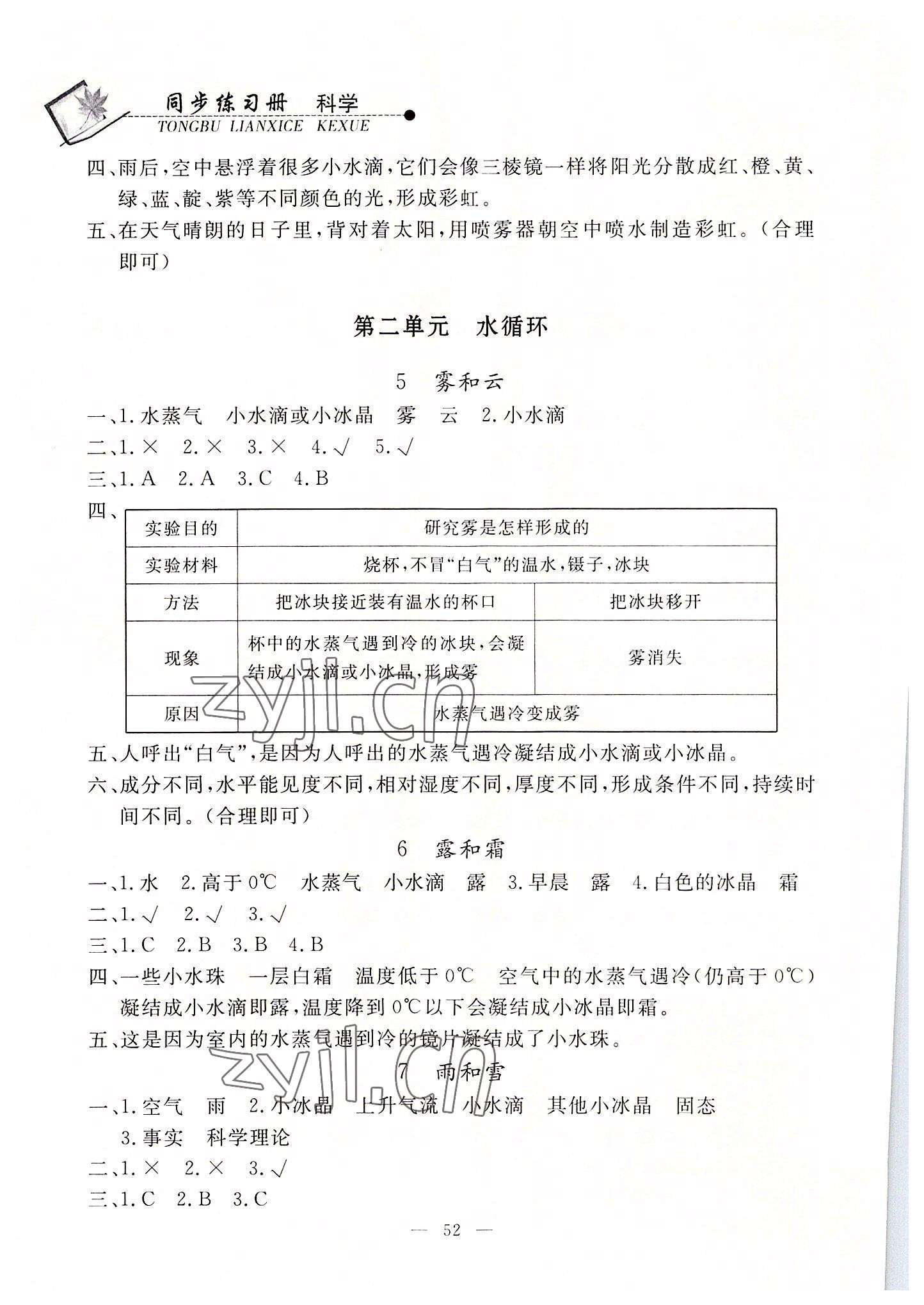 2022年同步練習(xí)冊山東科學(xué)技術(shù)出版社五年級科學(xué)上冊青島版 第2頁