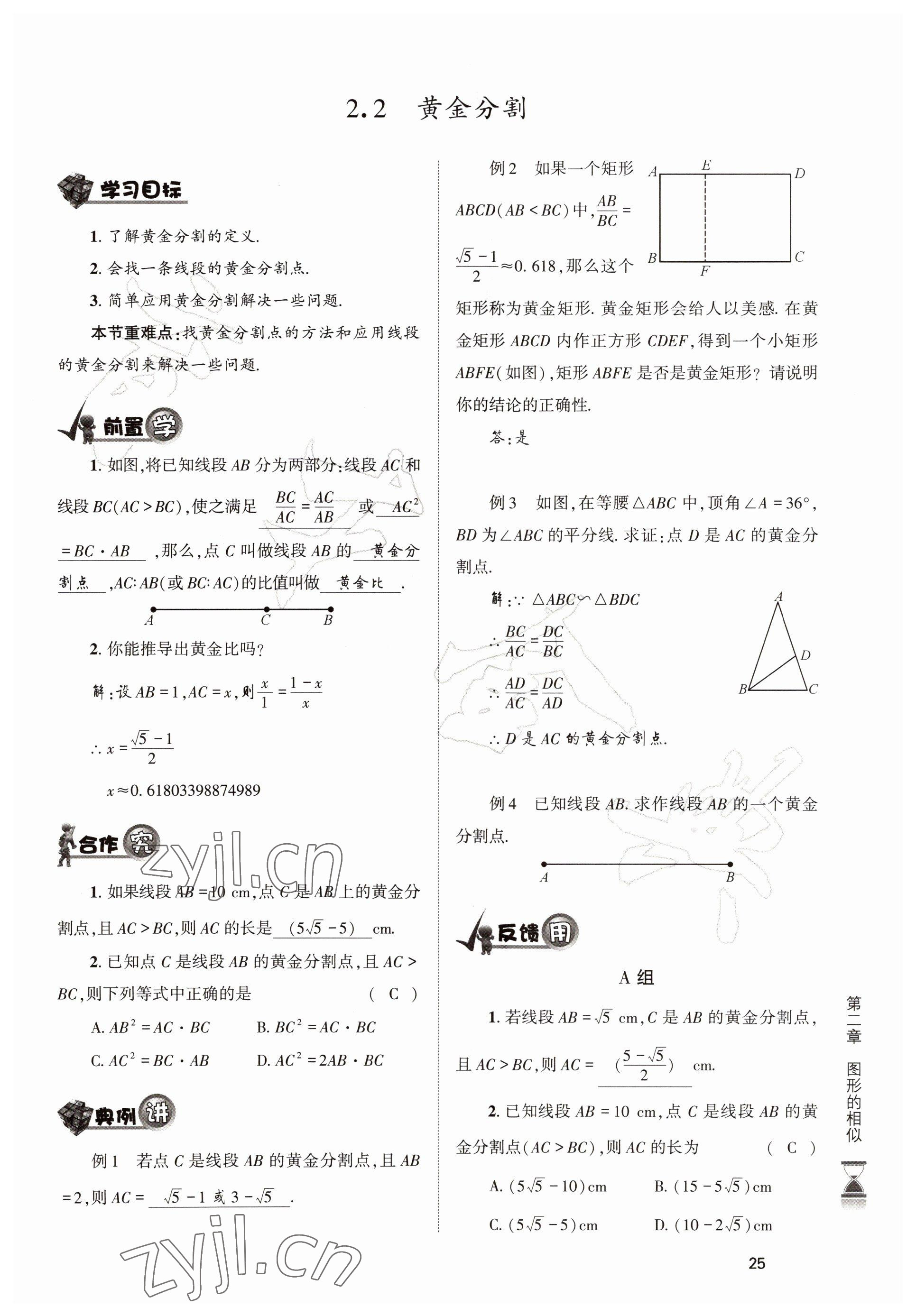 2022年育才金典九年級(jí)數(shù)學(xué)全一冊(cè)北師大版 參考答案第25頁(yè)