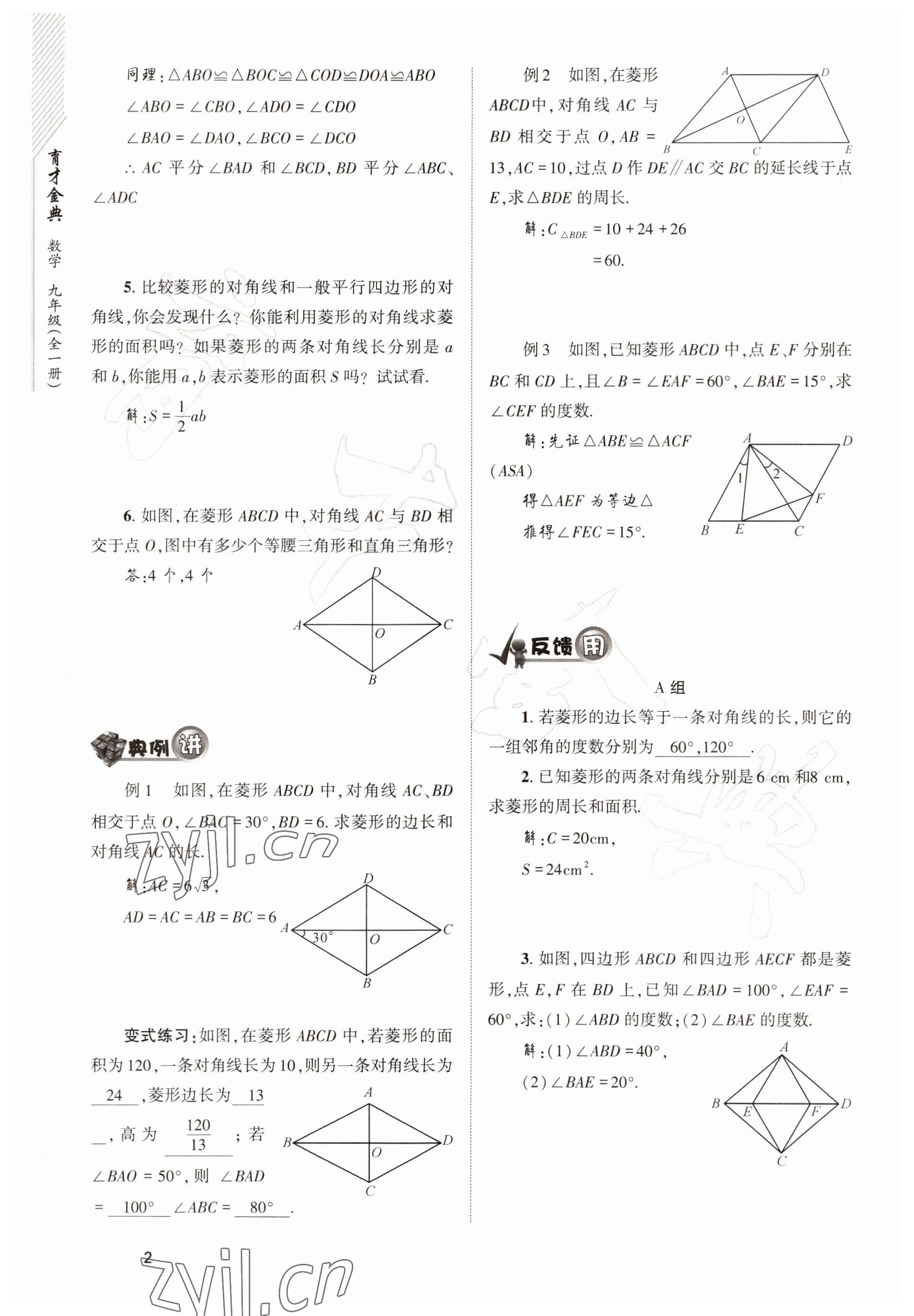 2022年育才金典九年級(jí)數(shù)學(xué)全一冊(cè)北師大版 參考答案第2頁(yè)