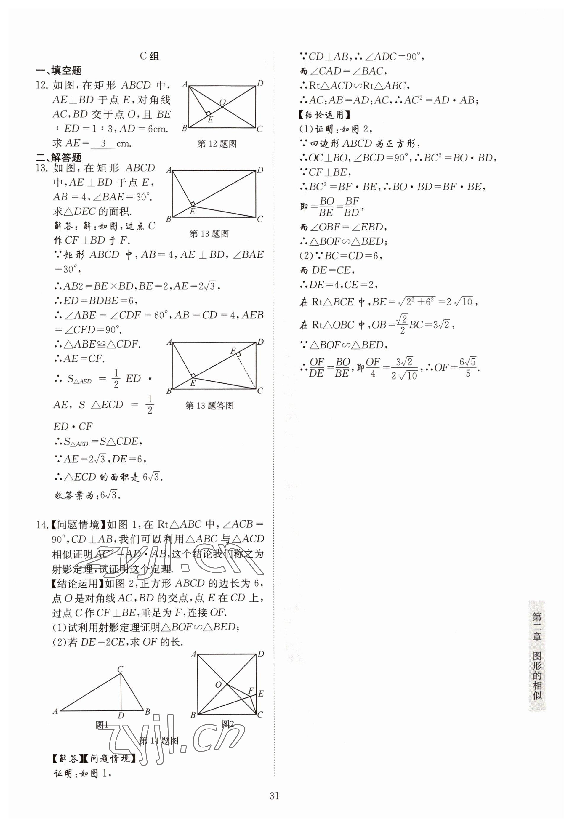 2022年金典训练九年级数学全一册北师大版 参考答案第26页