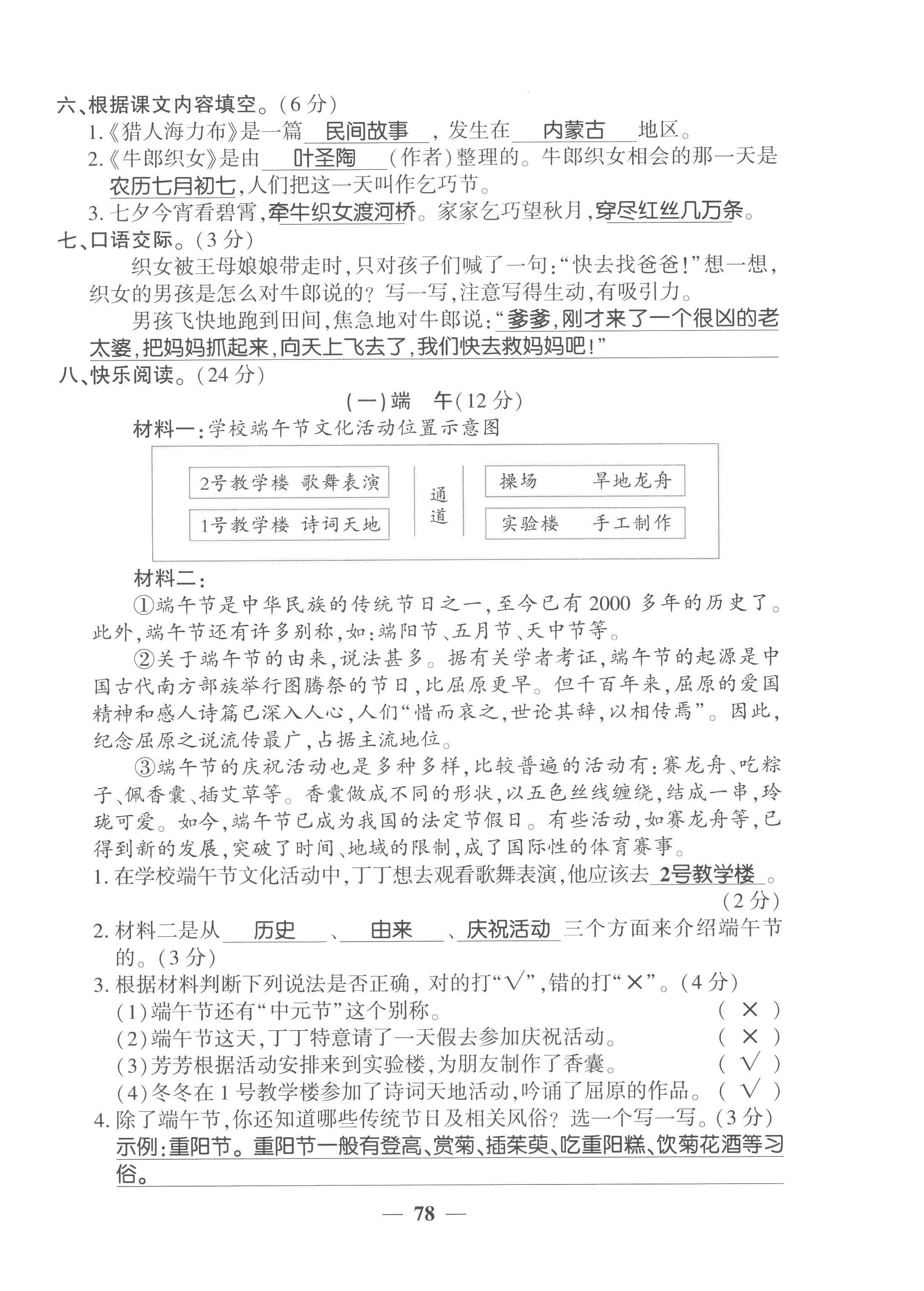 2022年全優(yōu)學(xué)習(xí)達(dá)標(biāo)訓(xùn)練五年級語文上冊人教版 參考答案第20頁