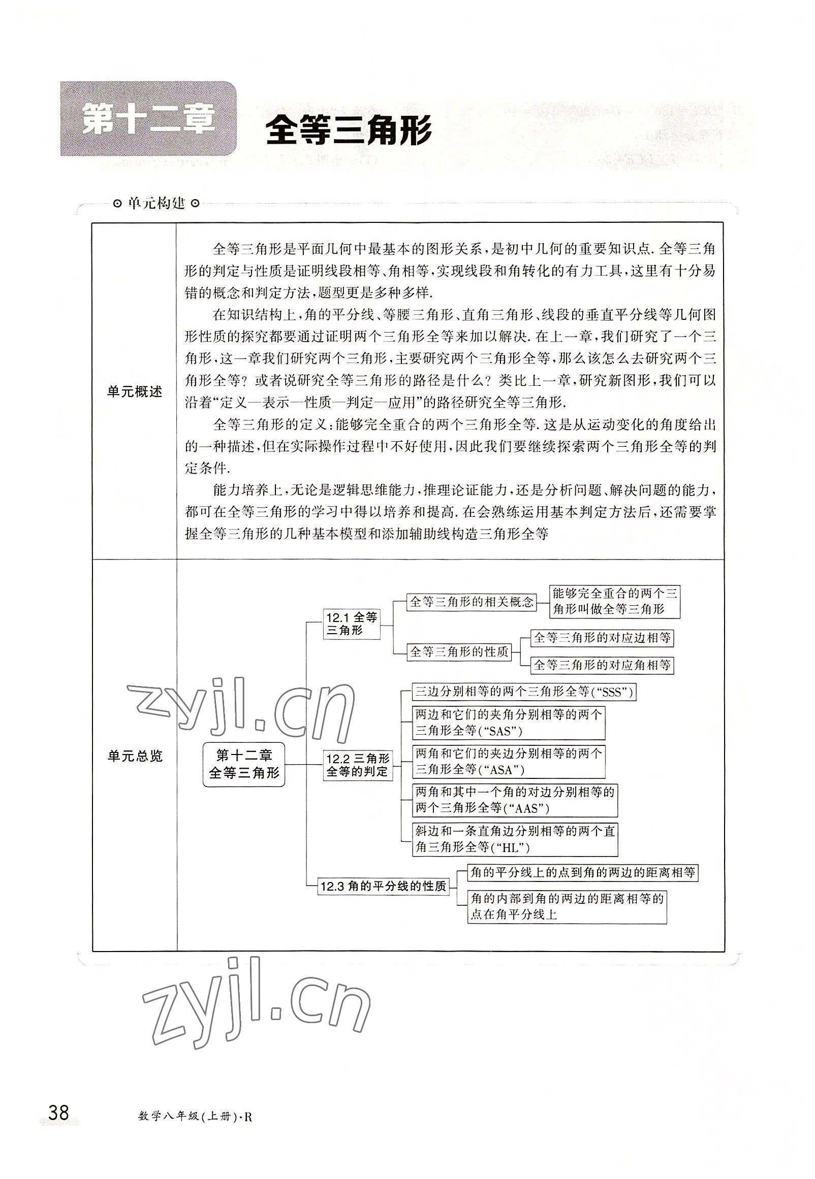 2022年金太陽導(dǎo)學(xué)案八年級數(shù)學(xué)上冊人教版 參考答案第38頁