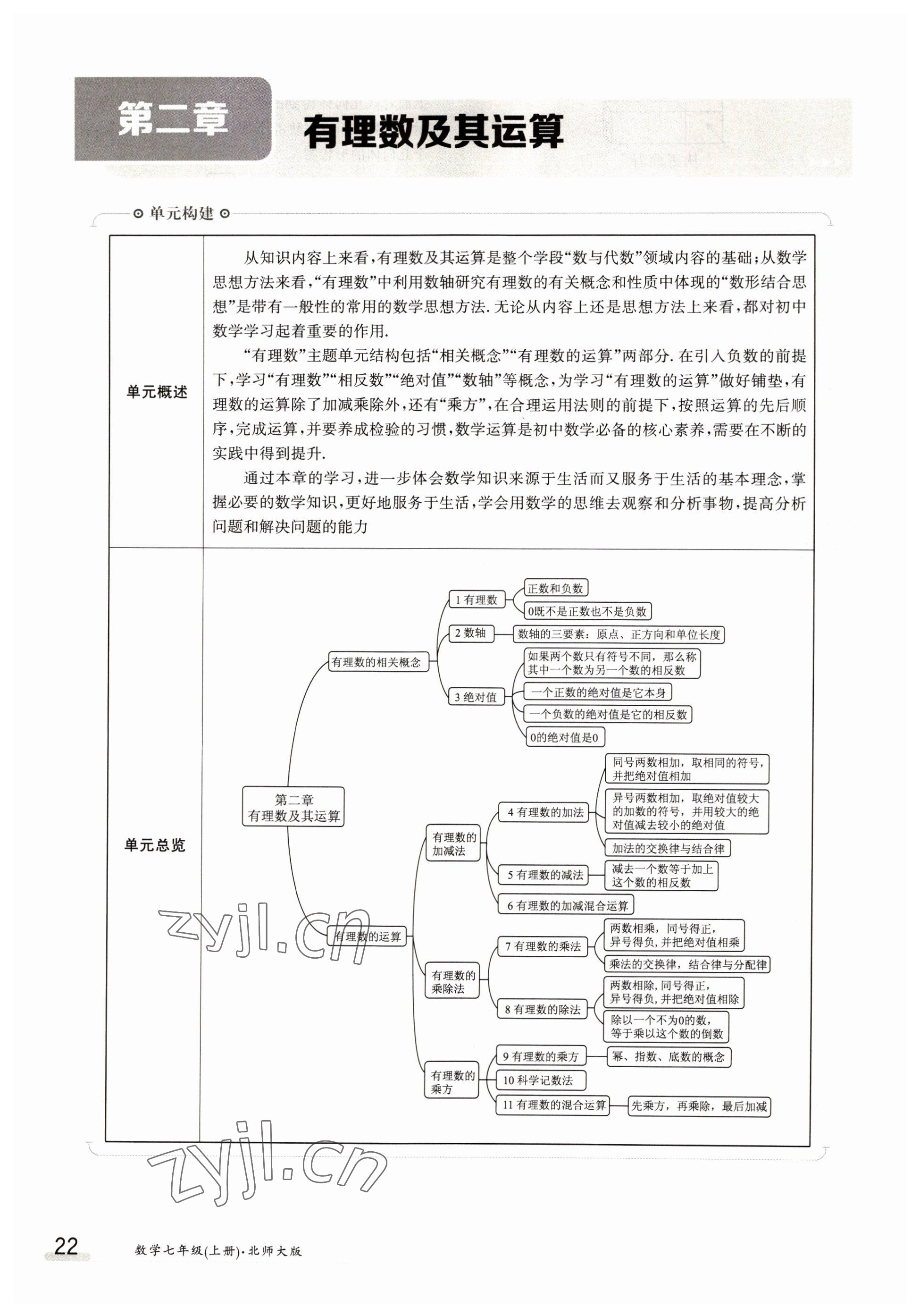 2022年三段六步導學案七年級數(shù)學上冊北師大版 第22頁