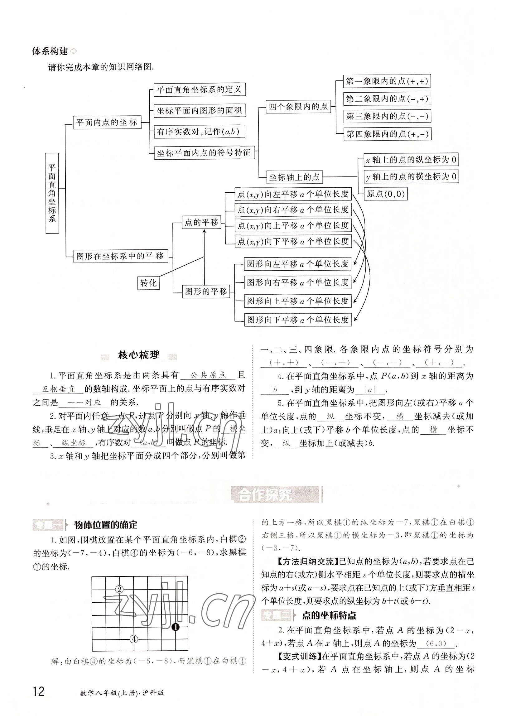 2022年三段六步導學案八年級數學上冊滬科版 參考答案第12頁