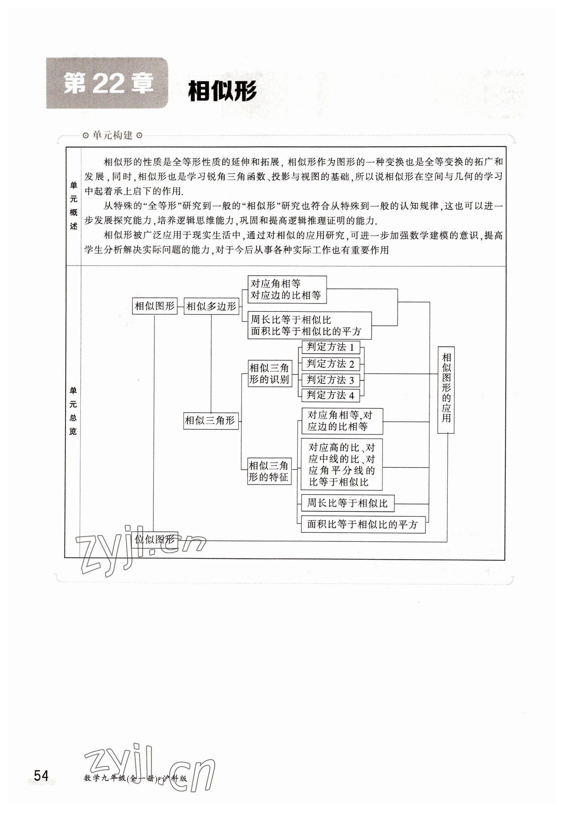 2022年金太陽分層作業(yè)本九年級數(shù)學(xué)全一冊滬科版 參考答案第54頁