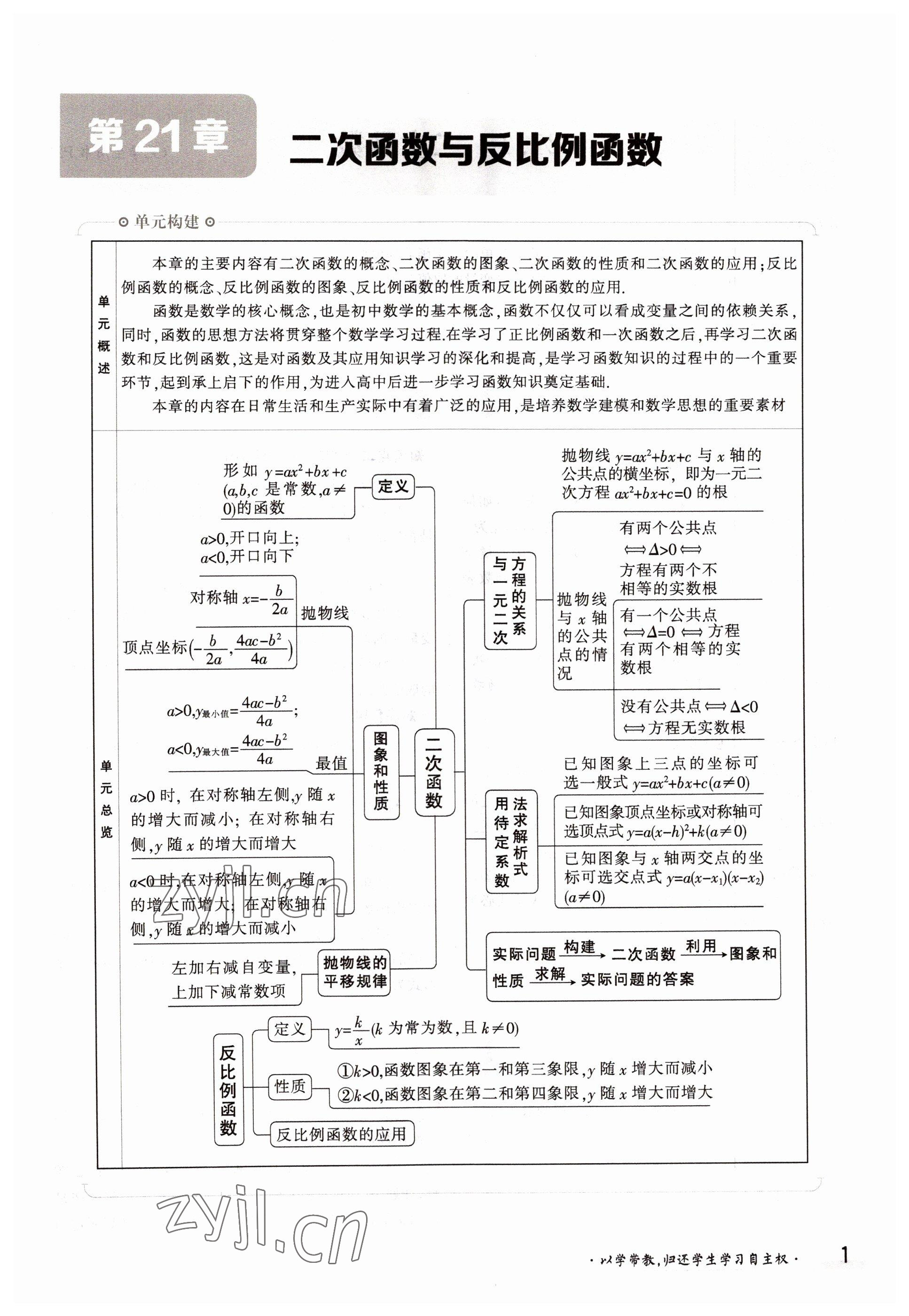 2022年金太陽分層作業(yè)本九年級數(shù)學(xué)全一冊滬科版 參考答案第1頁