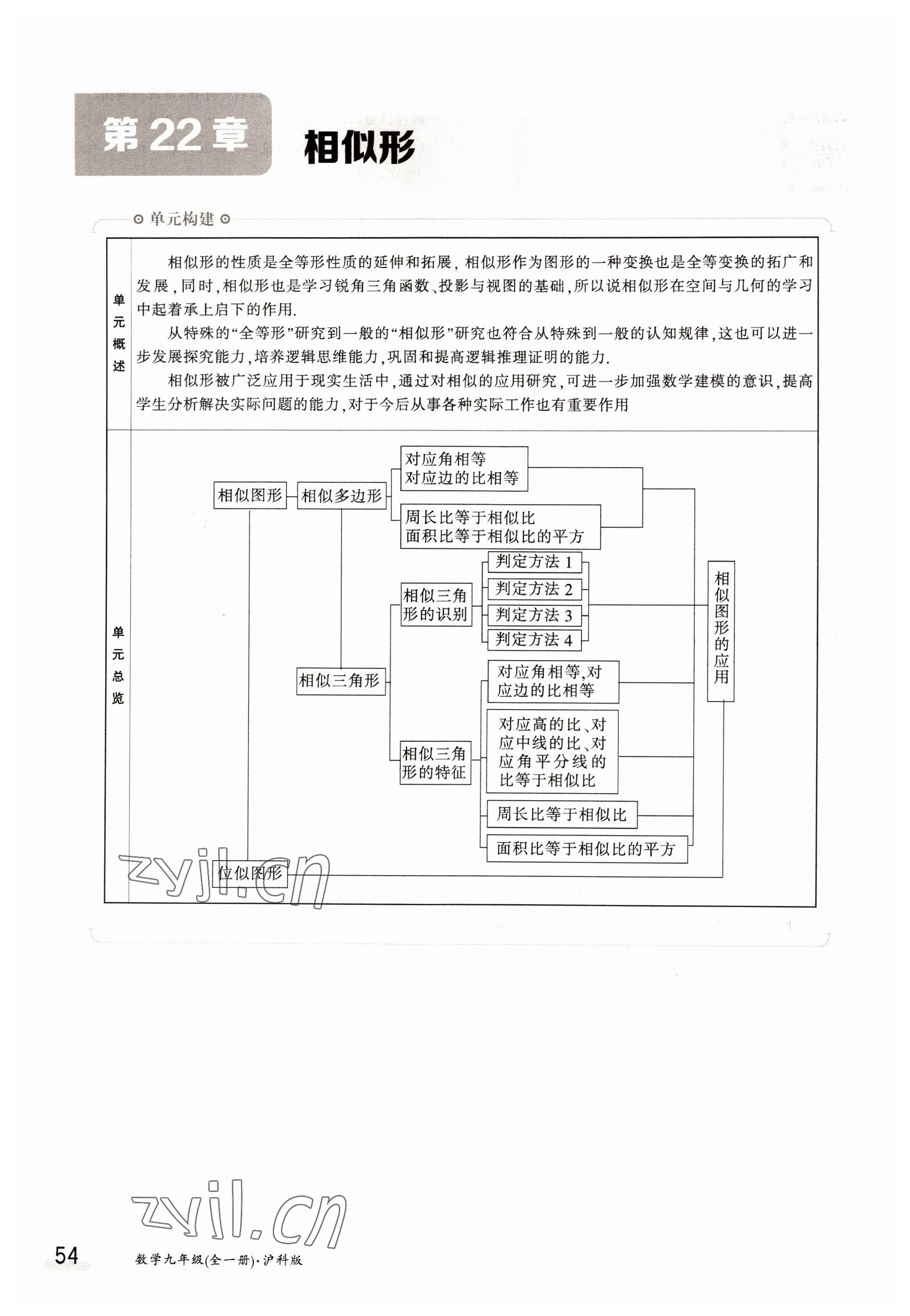 2022年三段六步導(dǎo)學(xué)測(cè)評(píng)九年級(jí)數(shù)學(xué)全一冊(cè)滬科版 參考答案第54頁(yè)