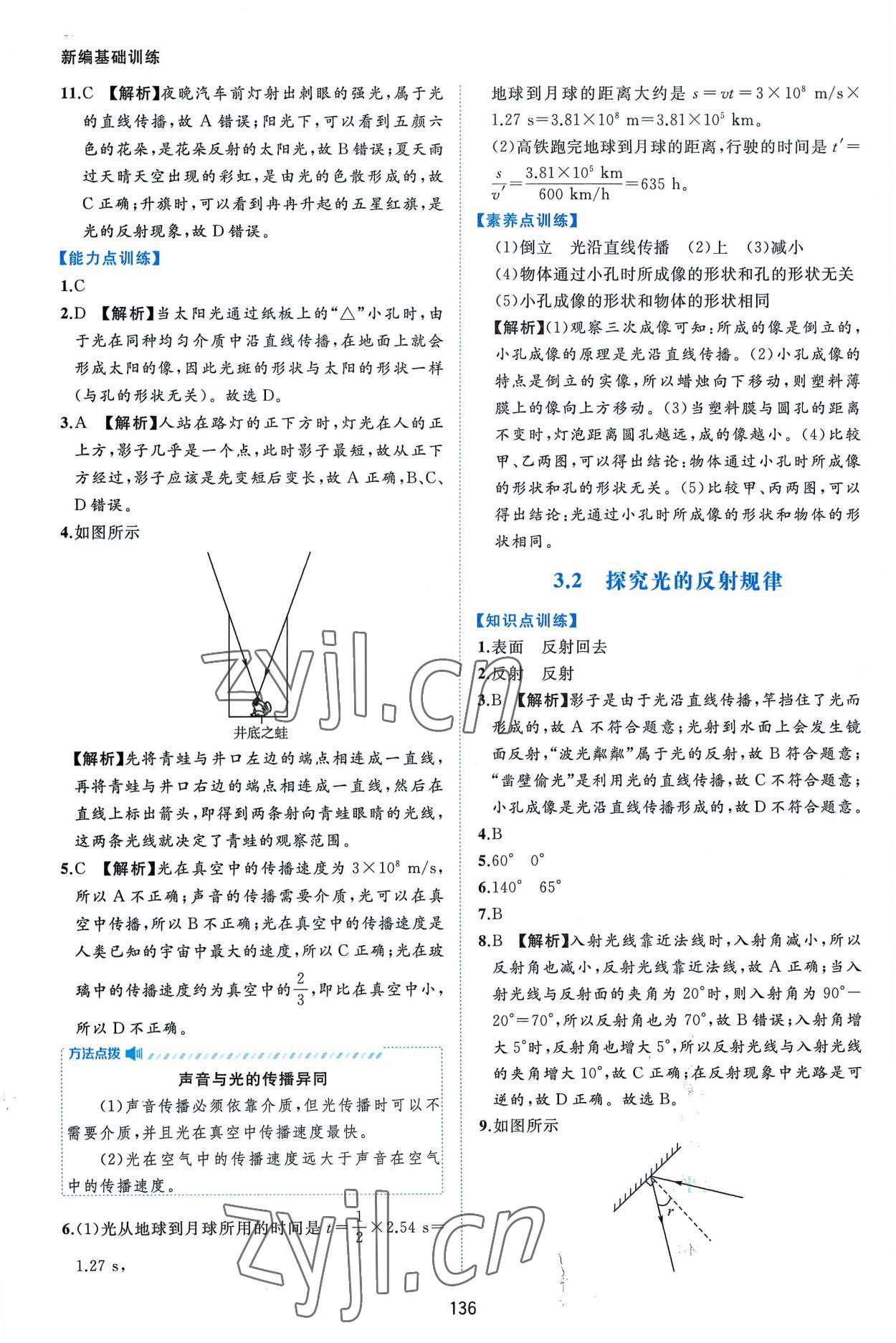 2022年新編基礎(chǔ)訓(xùn)練八年級物理上冊滬粵版黃山書社 第10頁