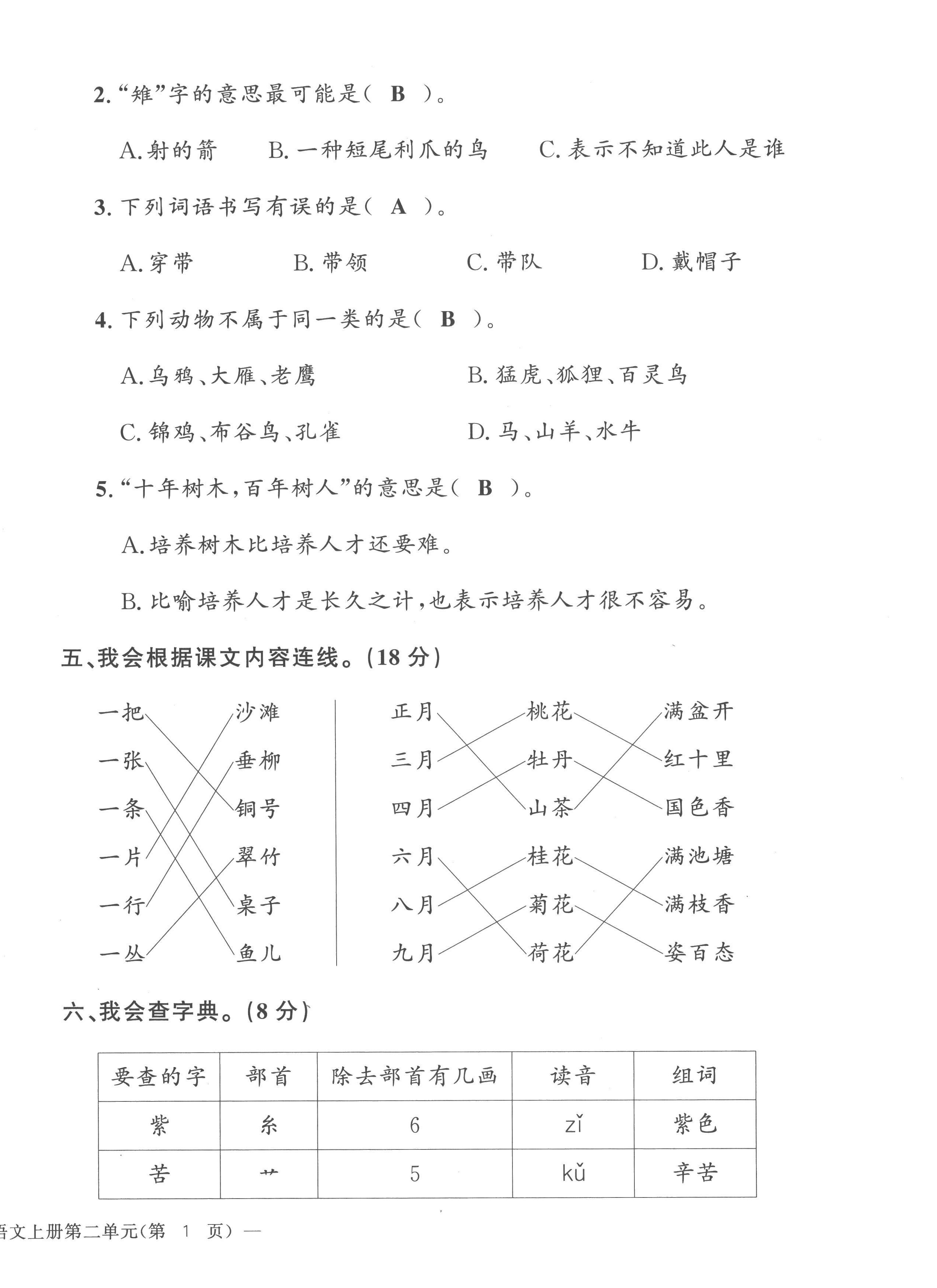 2022年課堂鞏固練習二年級語文上冊人教版 第6頁