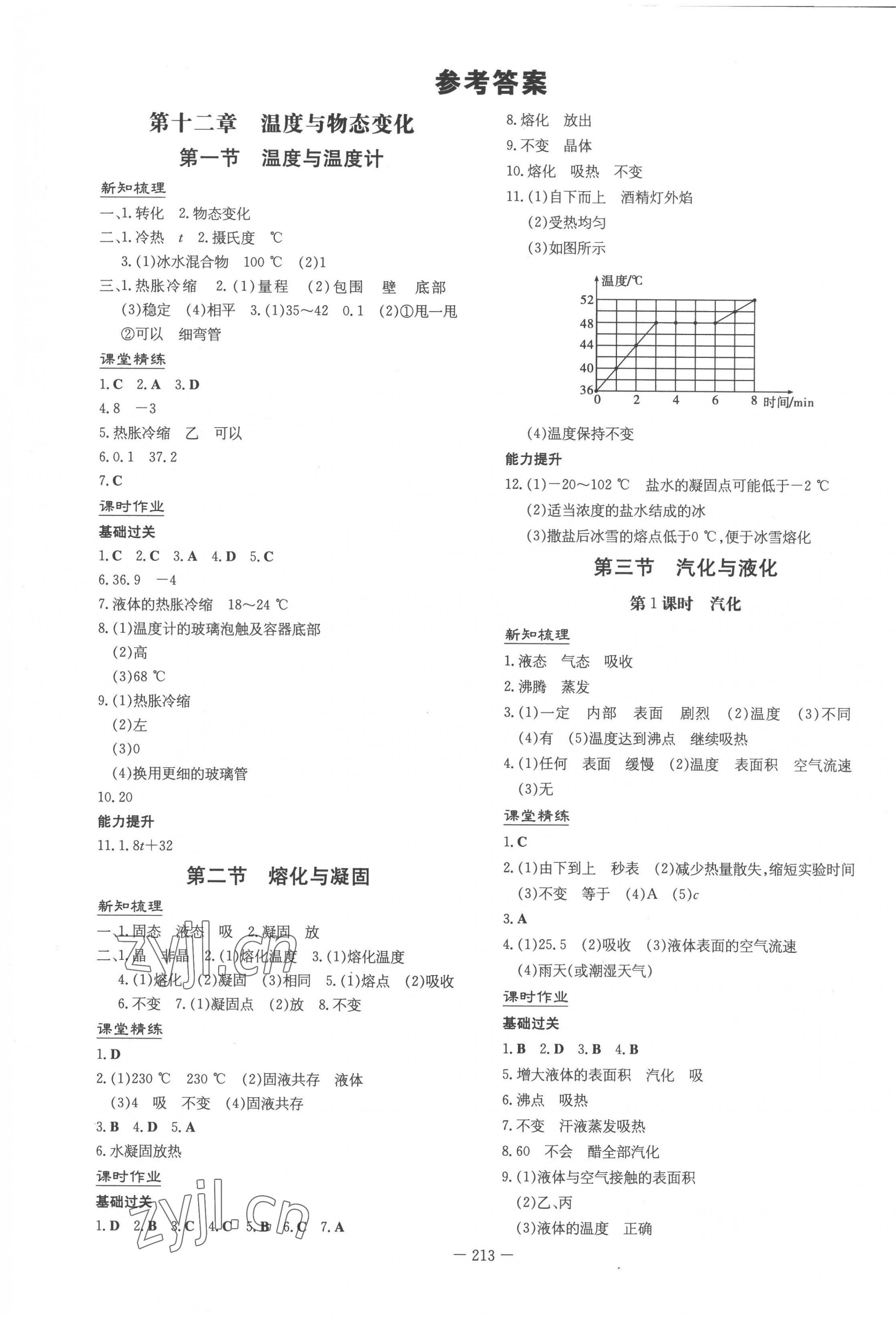 2022年初中同步學(xué)習(xí)導(dǎo)與練導(dǎo)學(xué)探究案九年級(jí)物理全一冊(cè)滬科版云南專版 第1頁