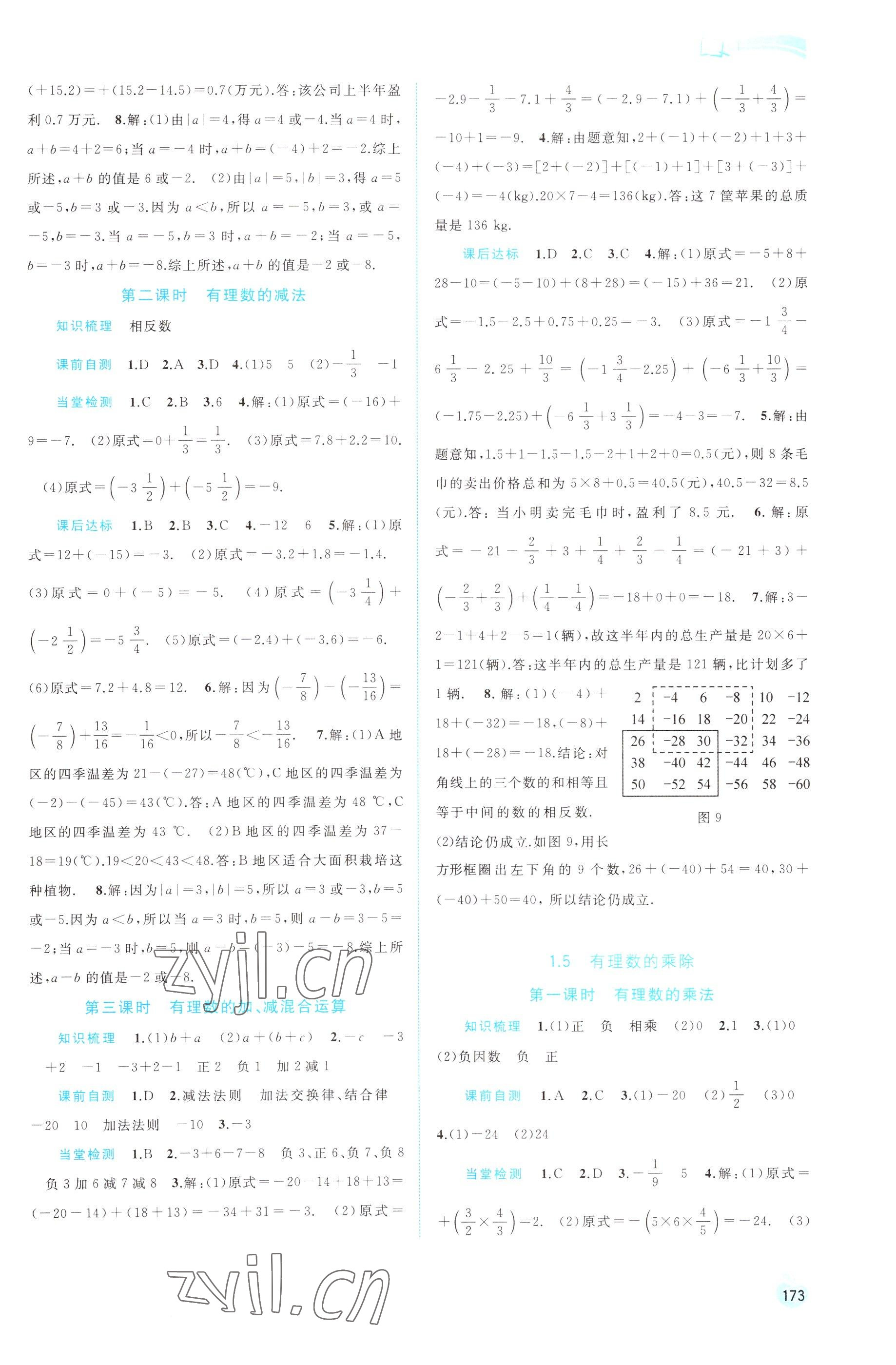 2022年新課程學(xué)習(xí)與測評同步學(xué)習(xí)七年級數(shù)學(xué)上冊滬科版 第3頁