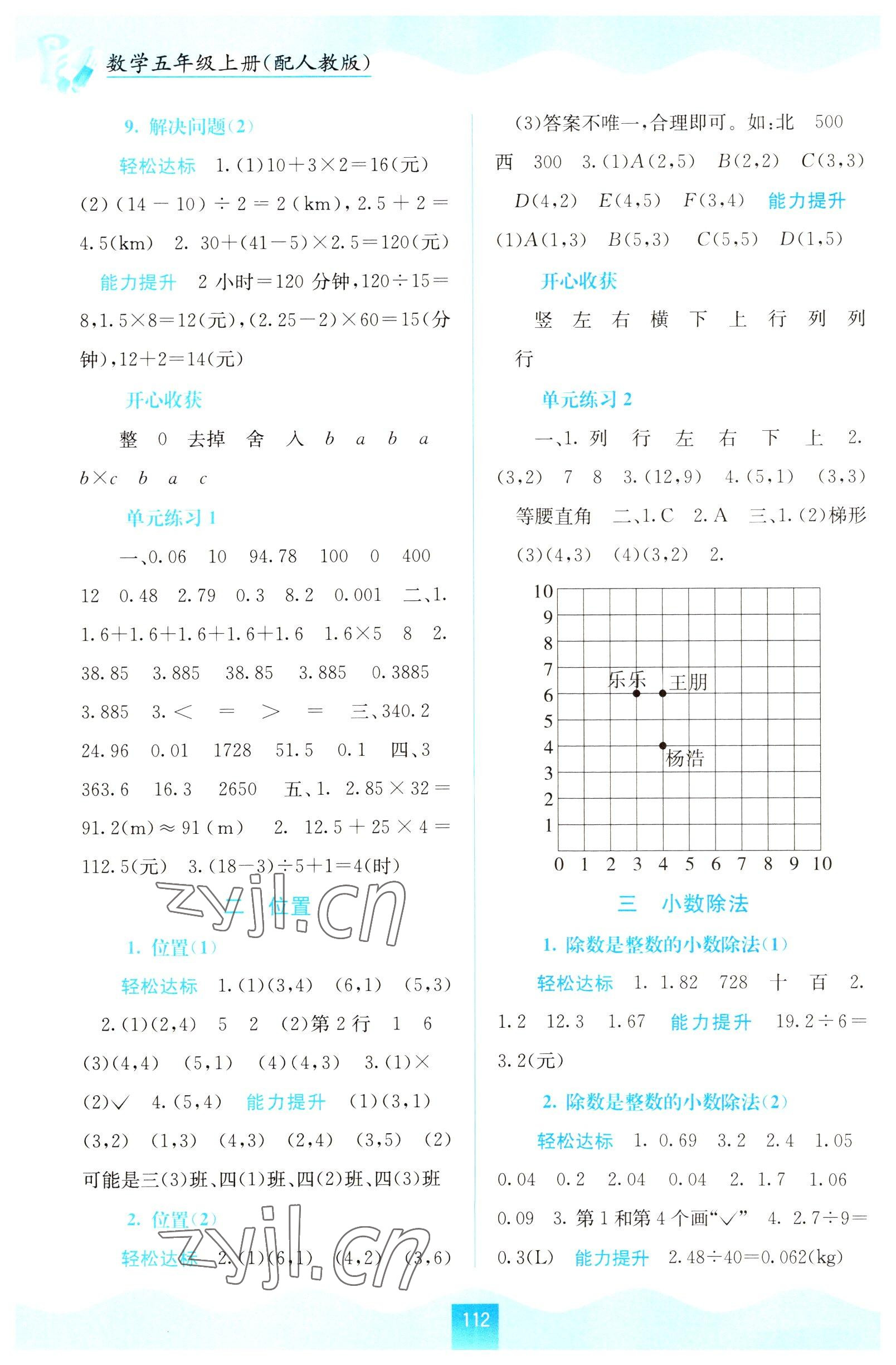 2022年自主學(xué)習(xí)能力測評五年級(jí)數(shù)學(xué)上冊人教版 第2頁