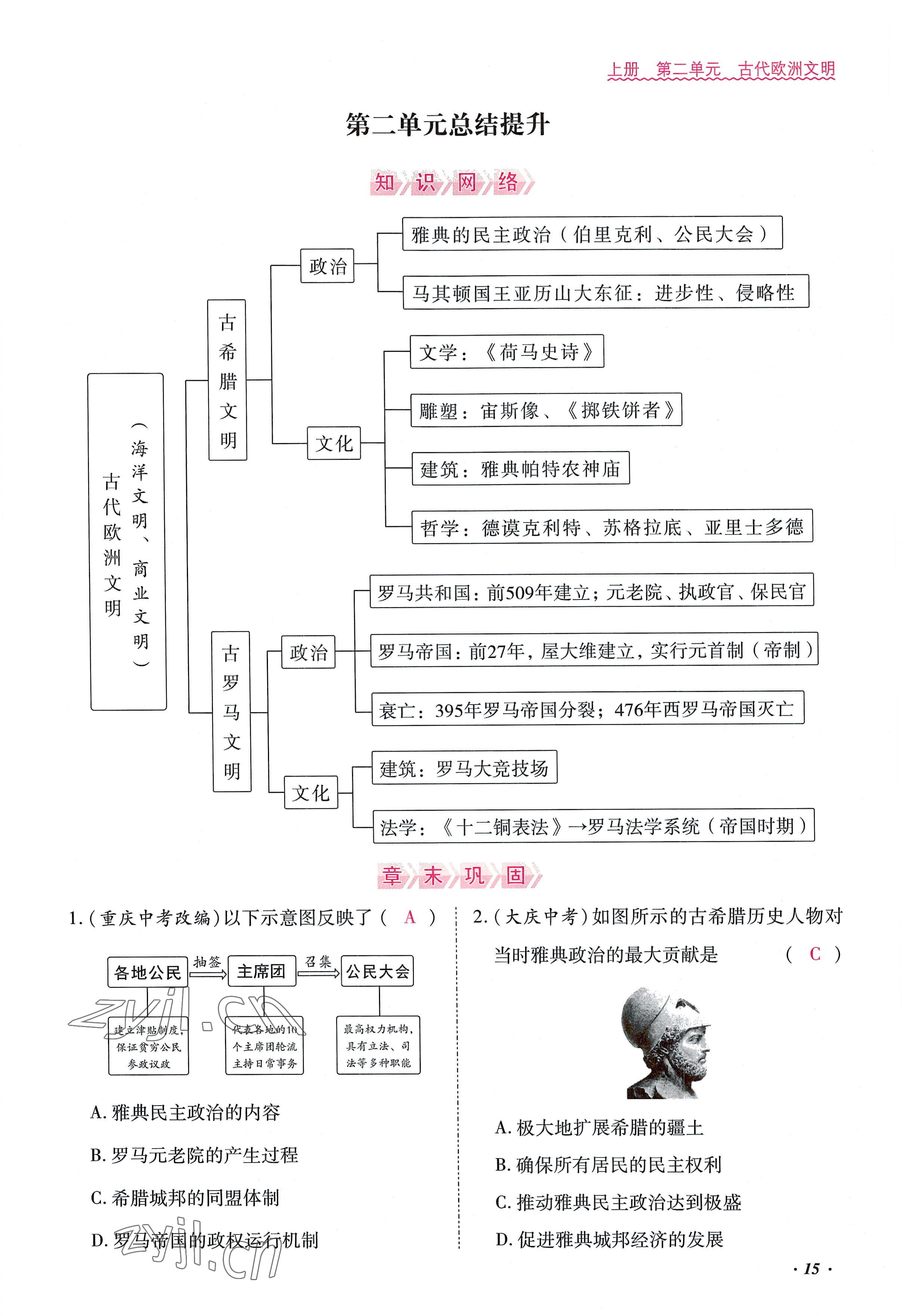 2022年本土攻略九年級(jí)歷史全一冊(cè)人教版 參考答案第15頁(yè)