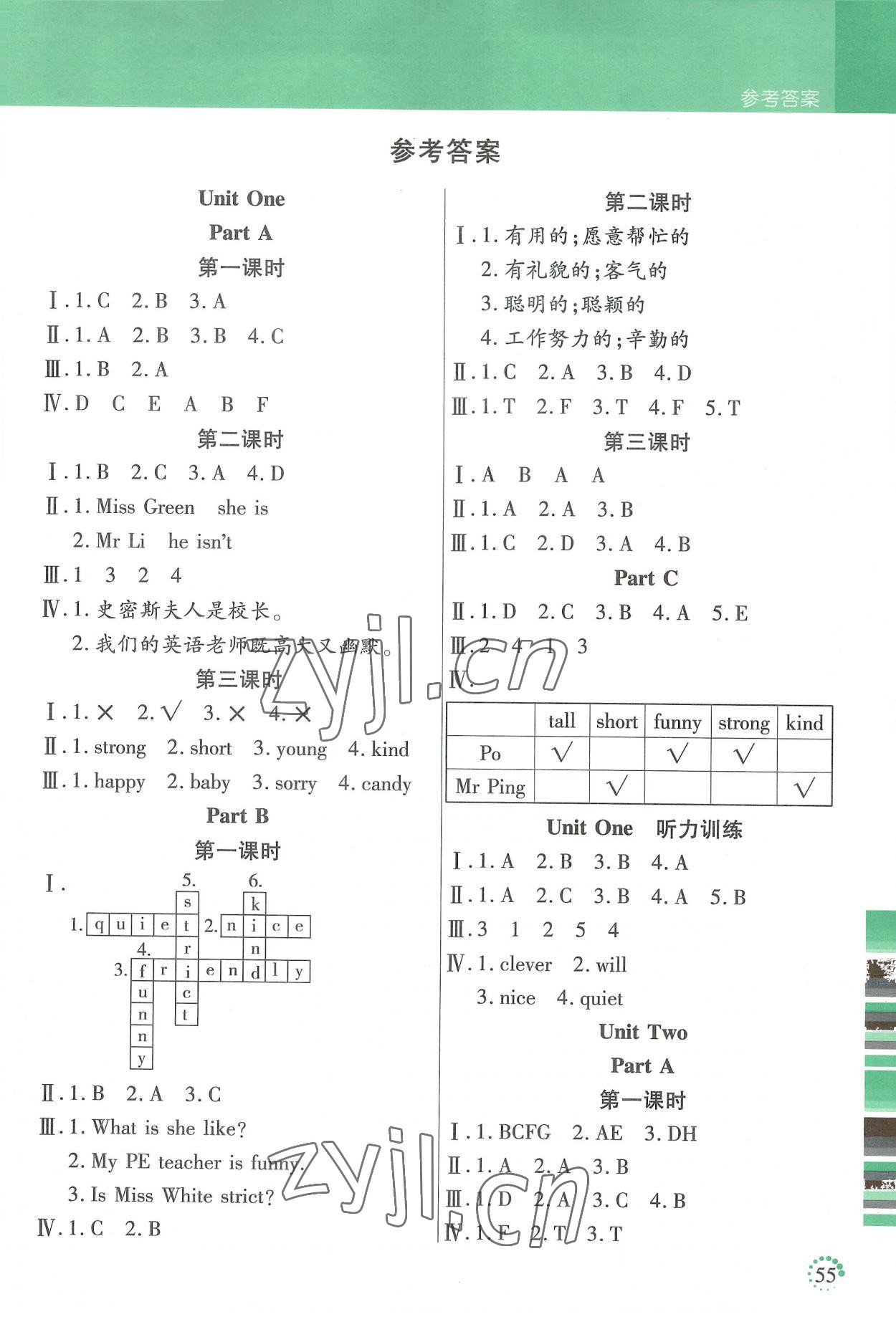 2022年小状元随堂作业五年级英语上册人教版 第1页