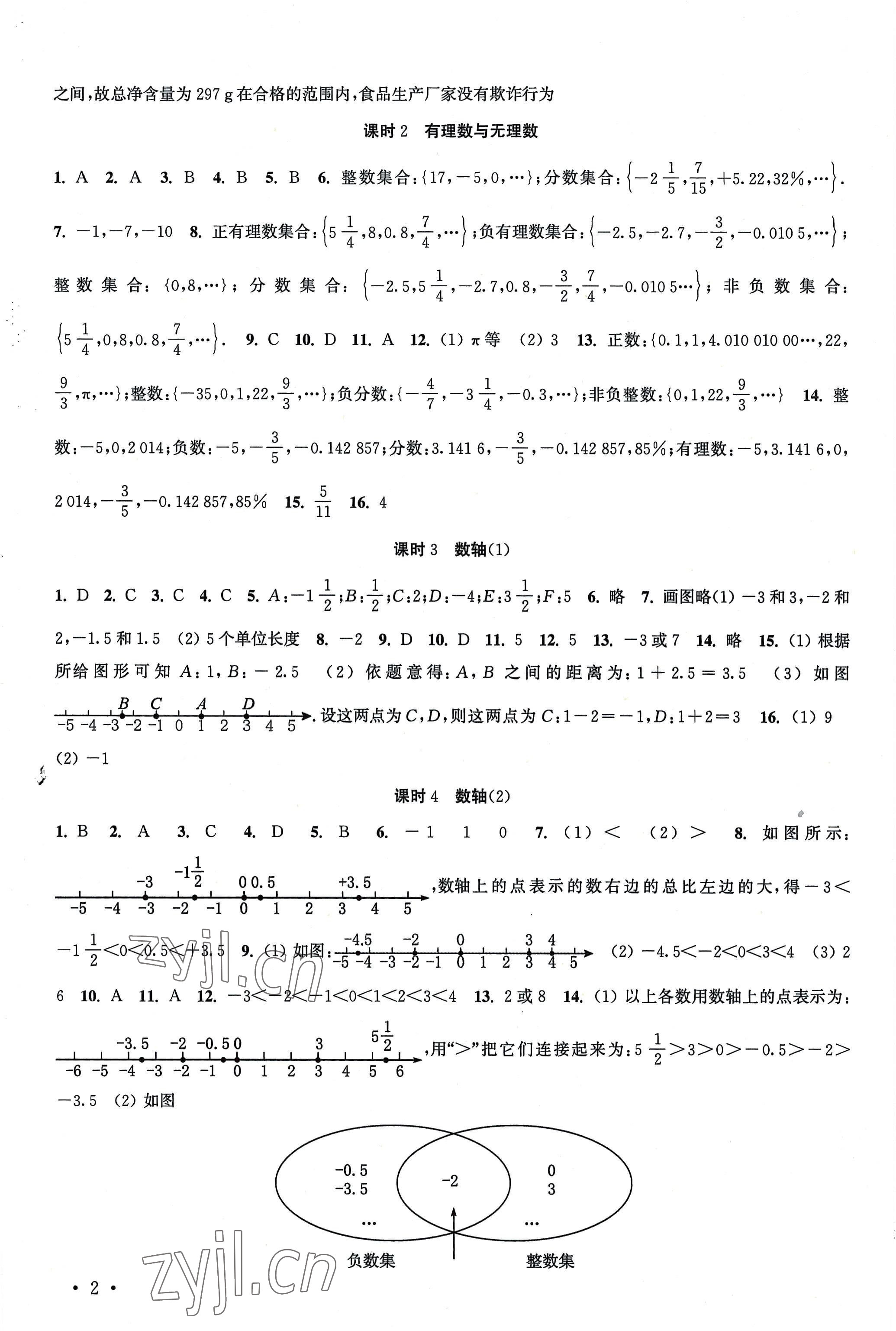 2022年高效精練七年級(jí)數(shù)學(xué)上冊(cè)蘇科版 第2頁(yè)