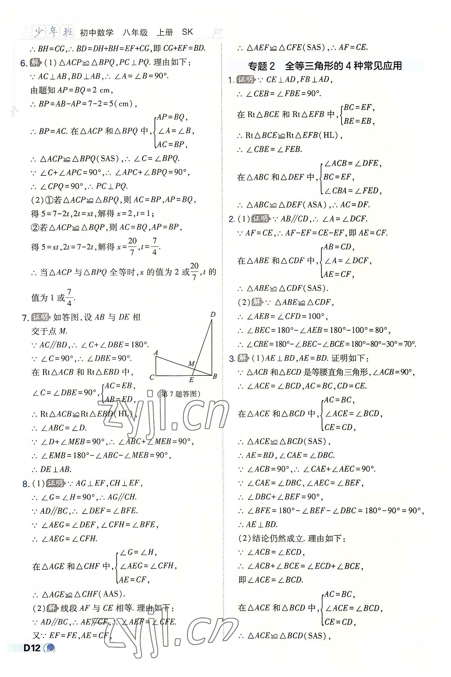 2022年少年班八年级数学上册苏科版 第12页