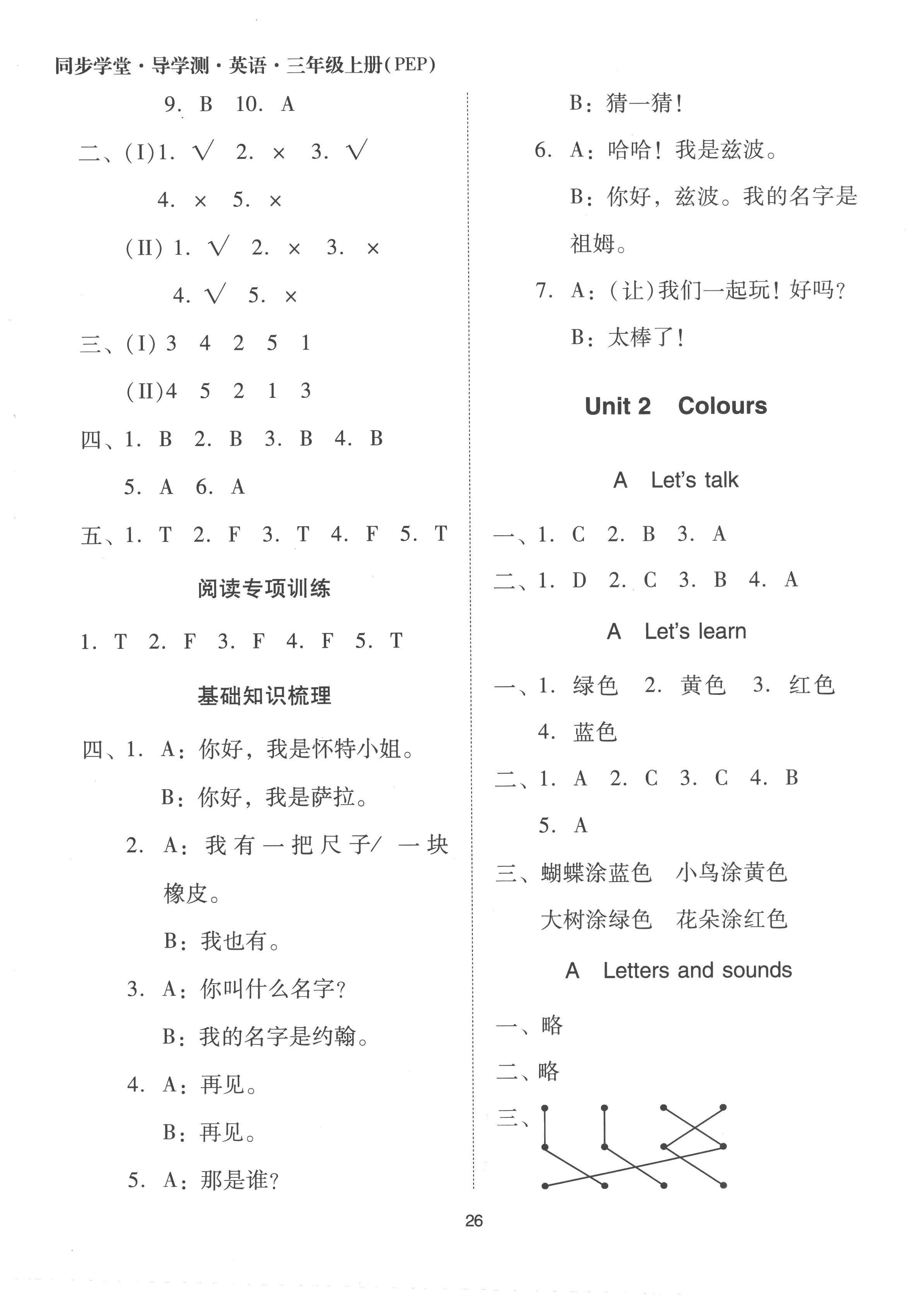 2022年同步學堂導學測三年級英語上冊人教版 第2頁