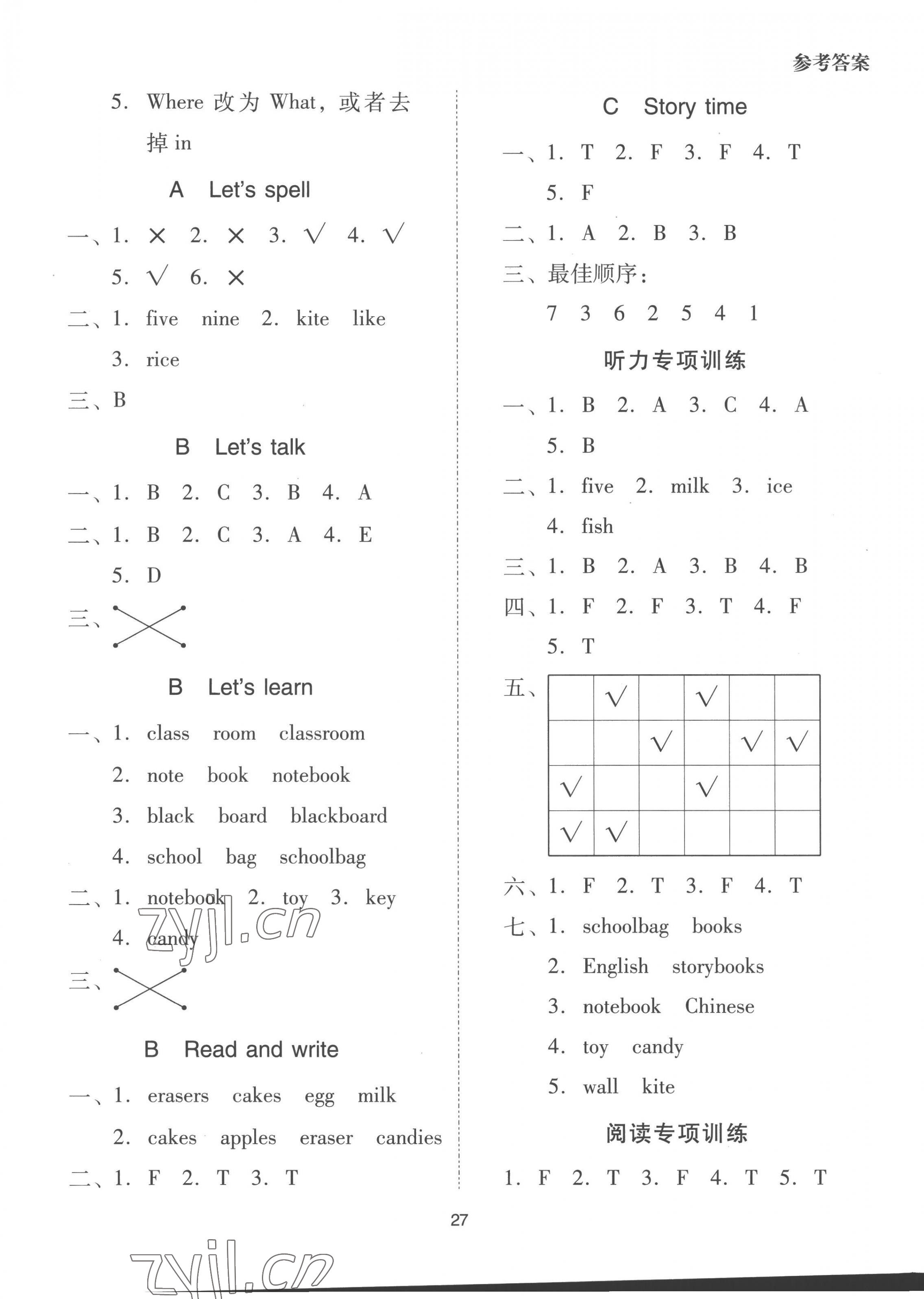 2022年同步學(xué)堂導(dǎo)學(xué)測四年級英語上冊人教版 第3頁