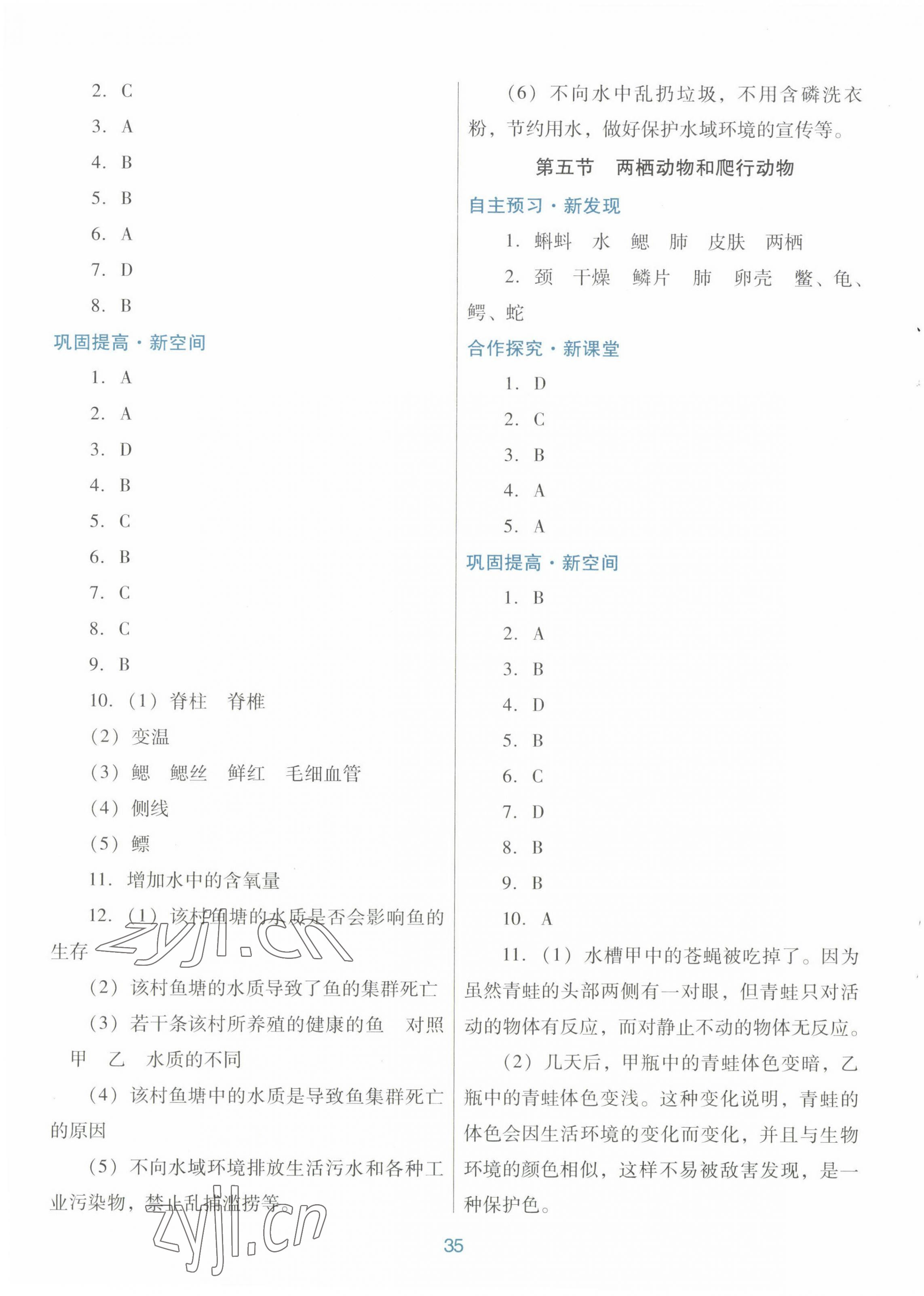 2022年南方新课堂金牌学案八年级生物学上册人教版 第3页