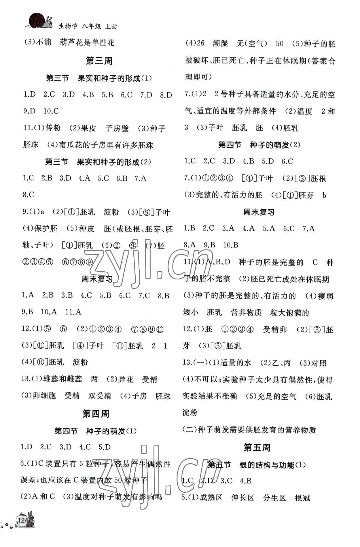 2022年新課程助學(xué)叢書生物學(xué)八年級(jí)上冊(cè)濟(jì)南版 參考答案第2頁