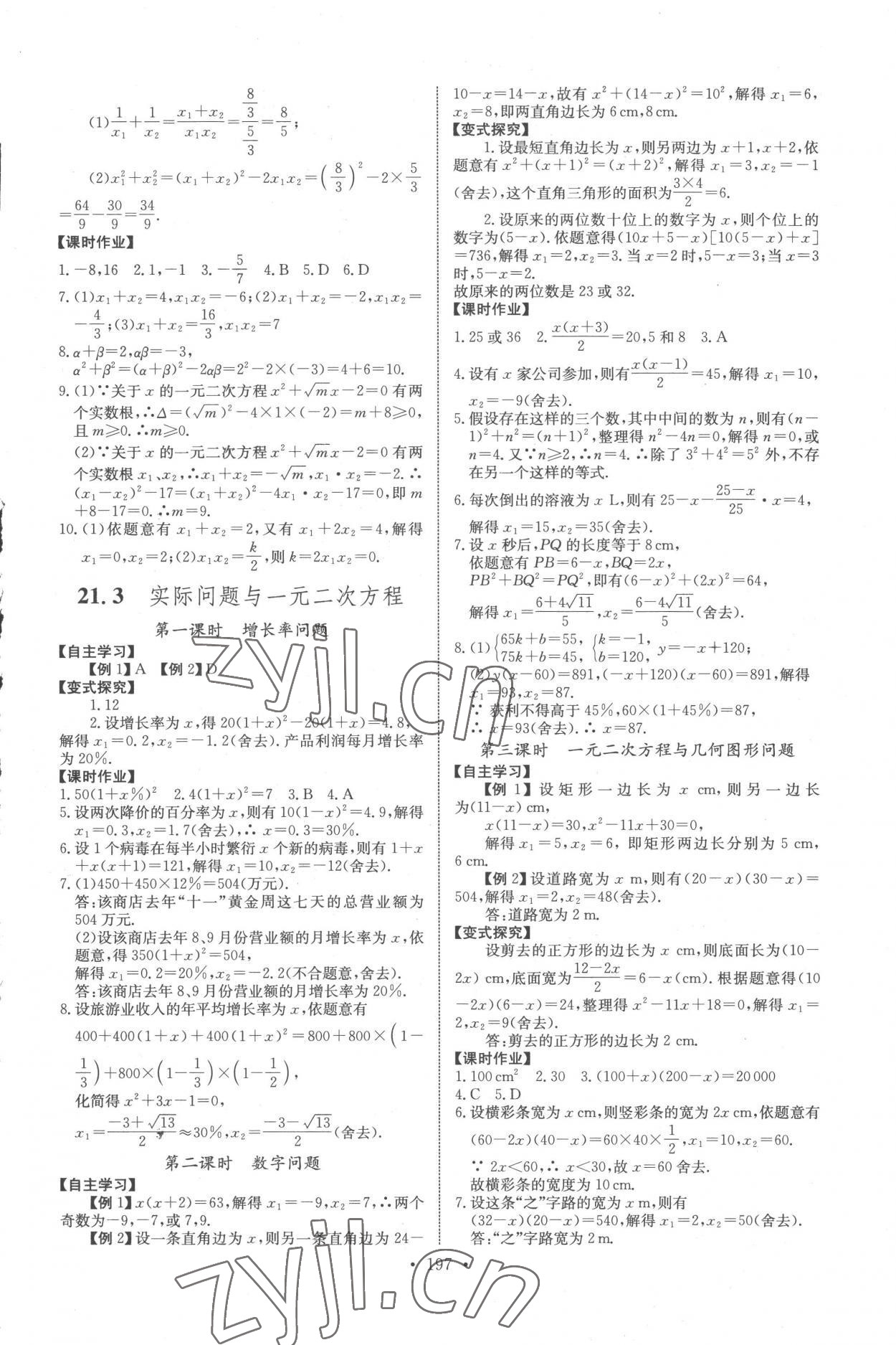 2022年长江全能学案同步练习册九年级数学全一册人教版 第3页