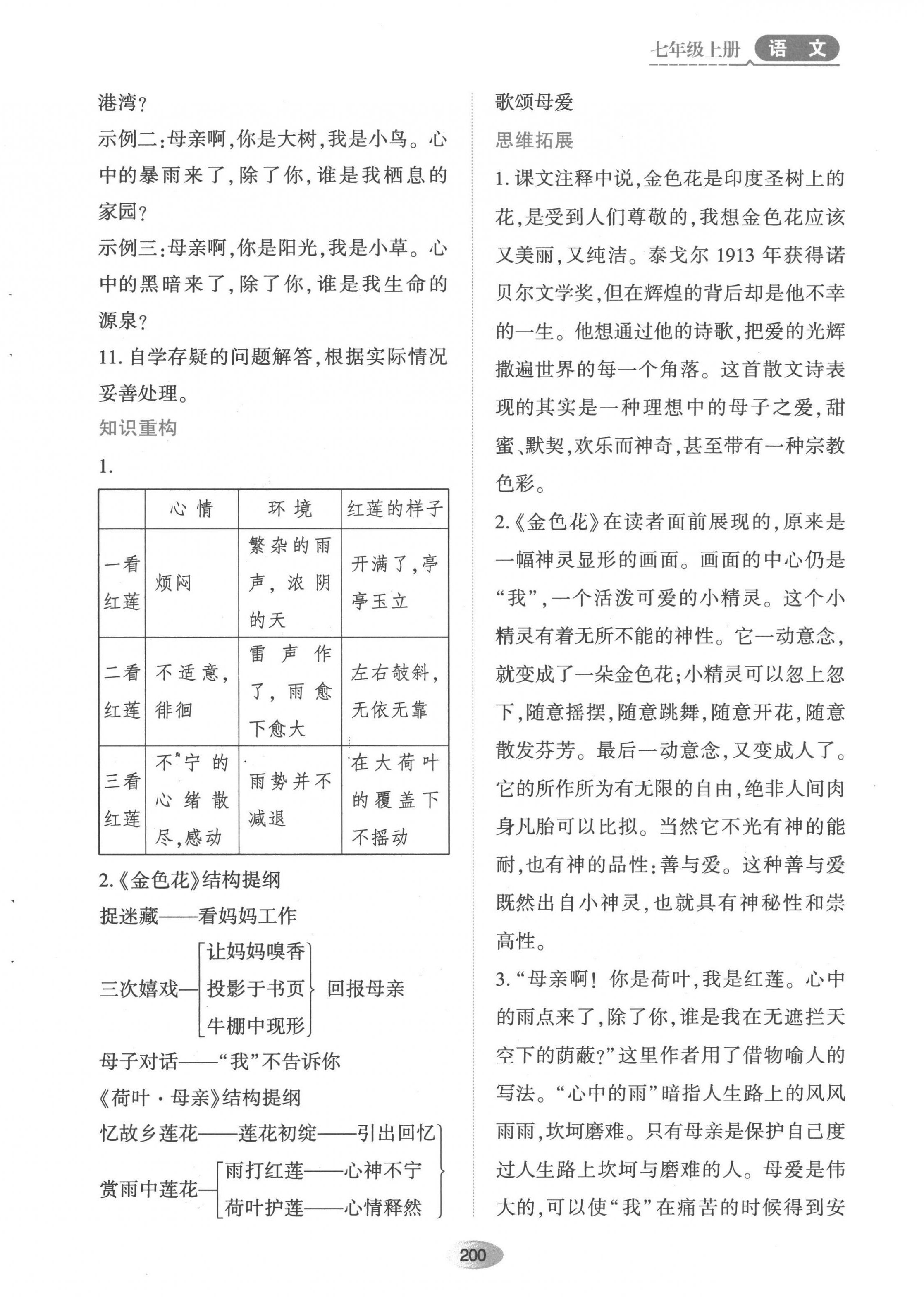 2022年資源與評價黑龍江教育出版社七年級語文上冊人教版 第14頁