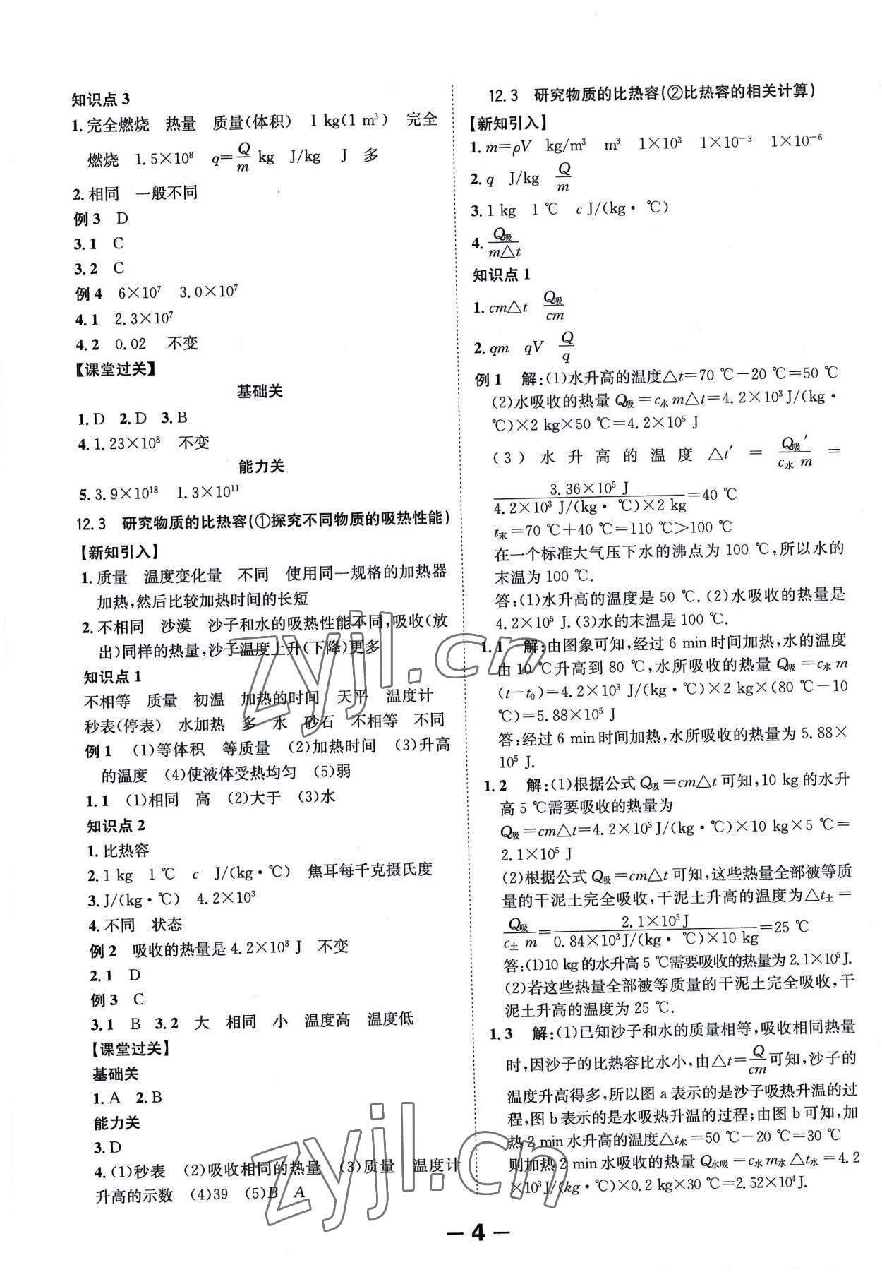 2022年全程突破九年级物理全一册沪粤版 第4页