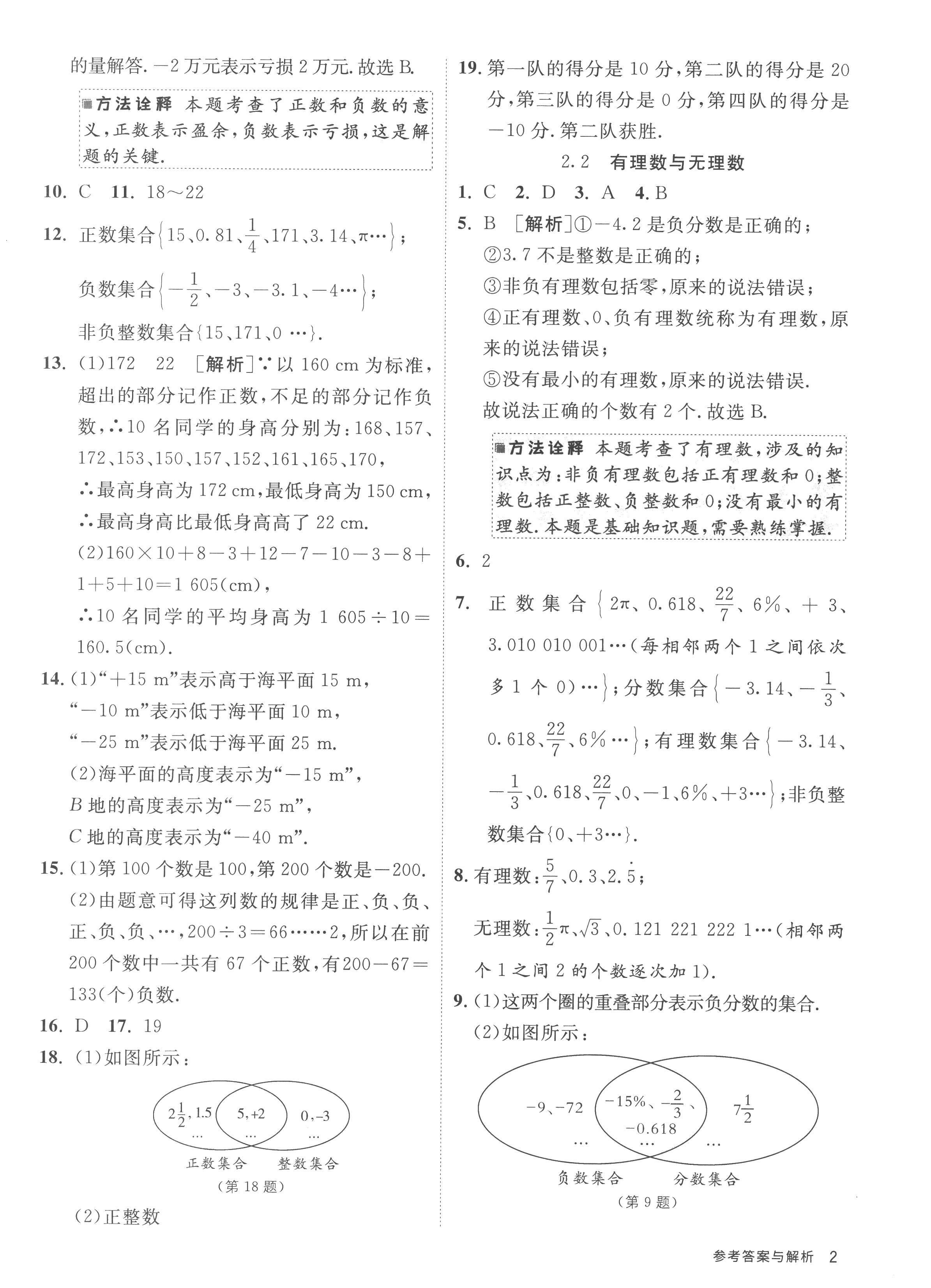 2022年課時(shí)訓(xùn)練江蘇人民出版社七年級(jí)數(shù)學(xué)上冊(cè)蘇科版 參考答案第2頁(yè)