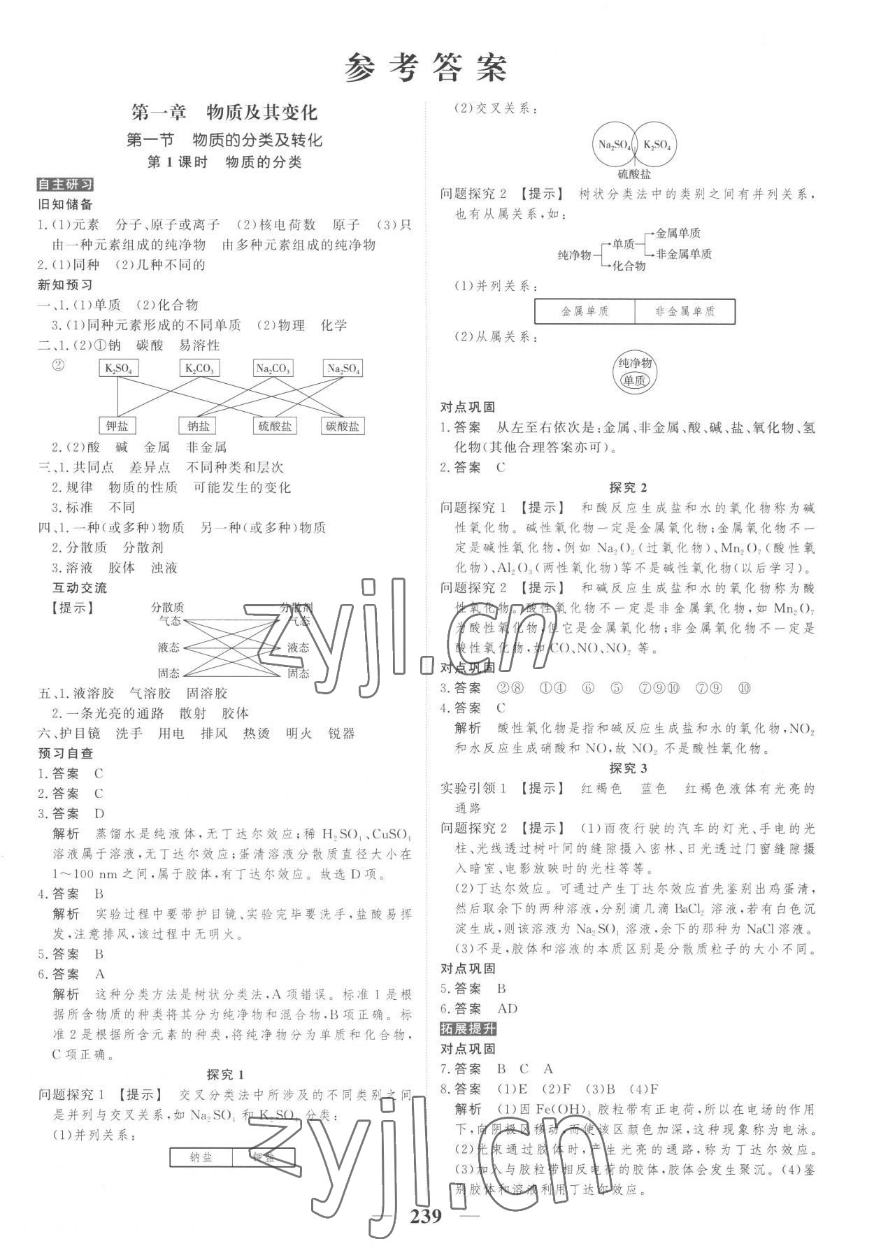 2022年高考調(diào)研衡水重點(diǎn)中學(xué)新教材同步學(xué)案高中化學(xué)必修第一冊(cè)人教版新高考 第1頁(yè)