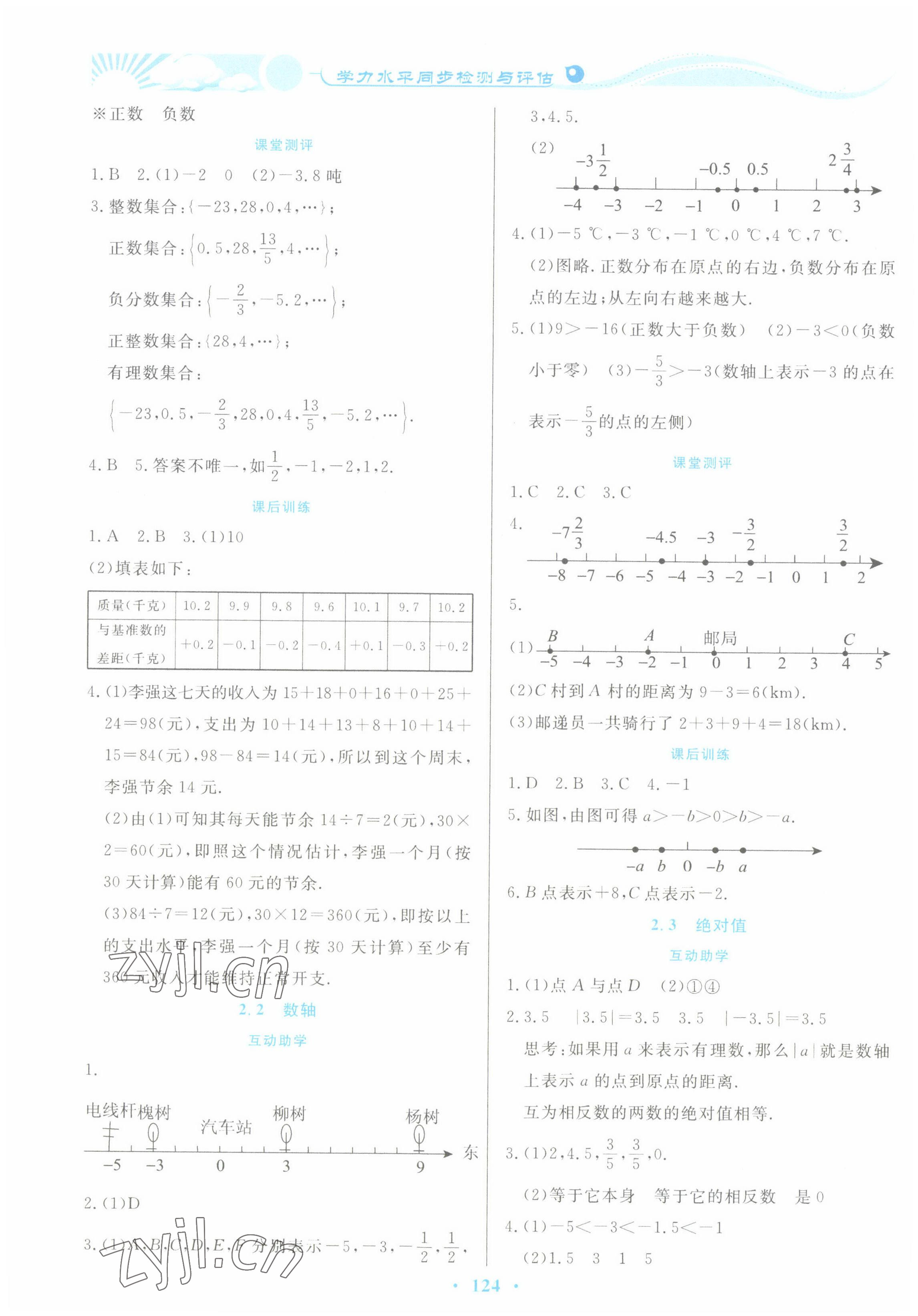 2022年學(xué)力水平同步檢測與評(píng)估七年級(jí)數(shù)學(xué)上冊北師大版 第4頁