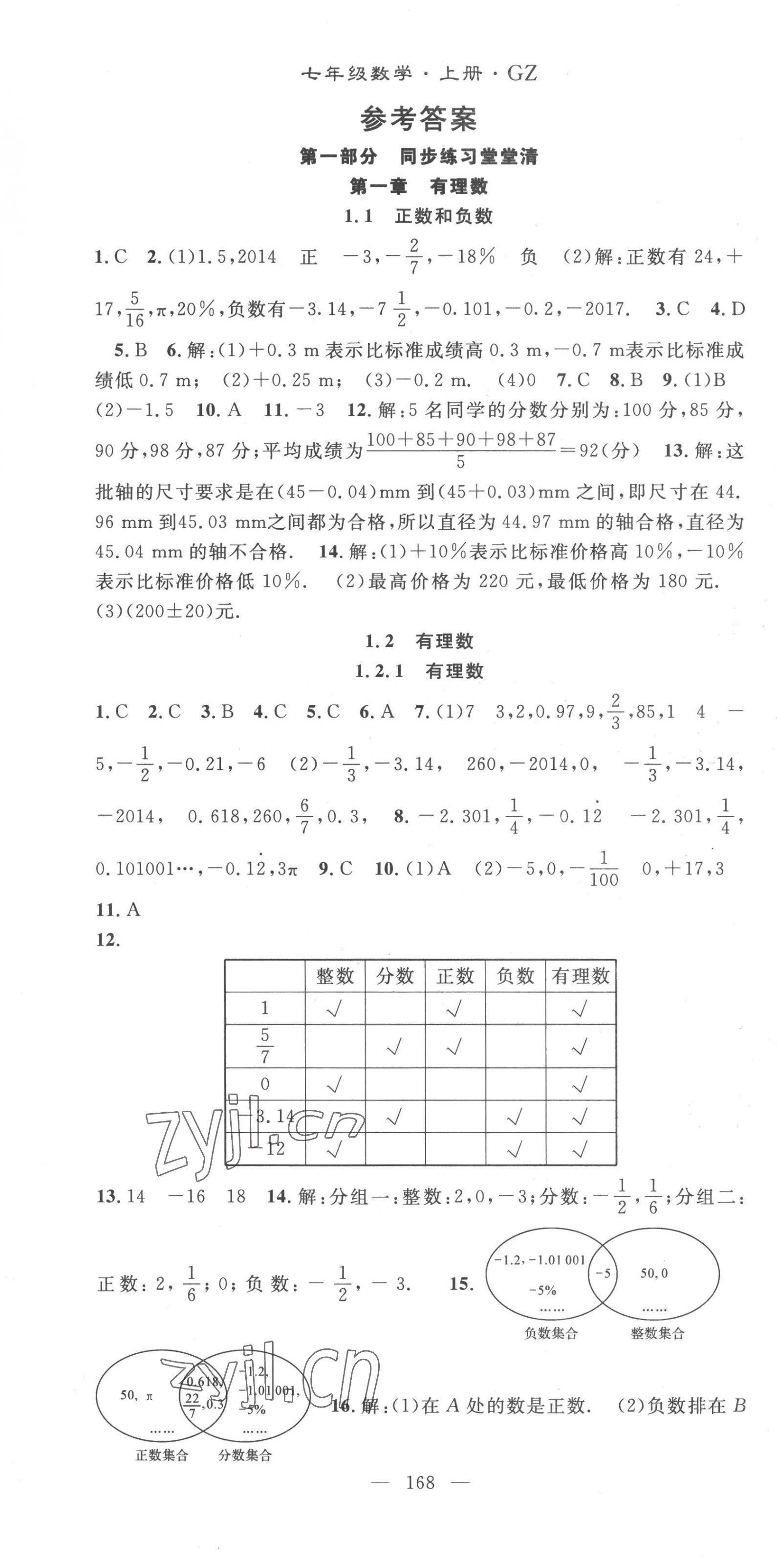 2022年名師學(xué)案七年級(jí)數(shù)學(xué)上冊(cè)人教版貴州專版 第1頁(yè)