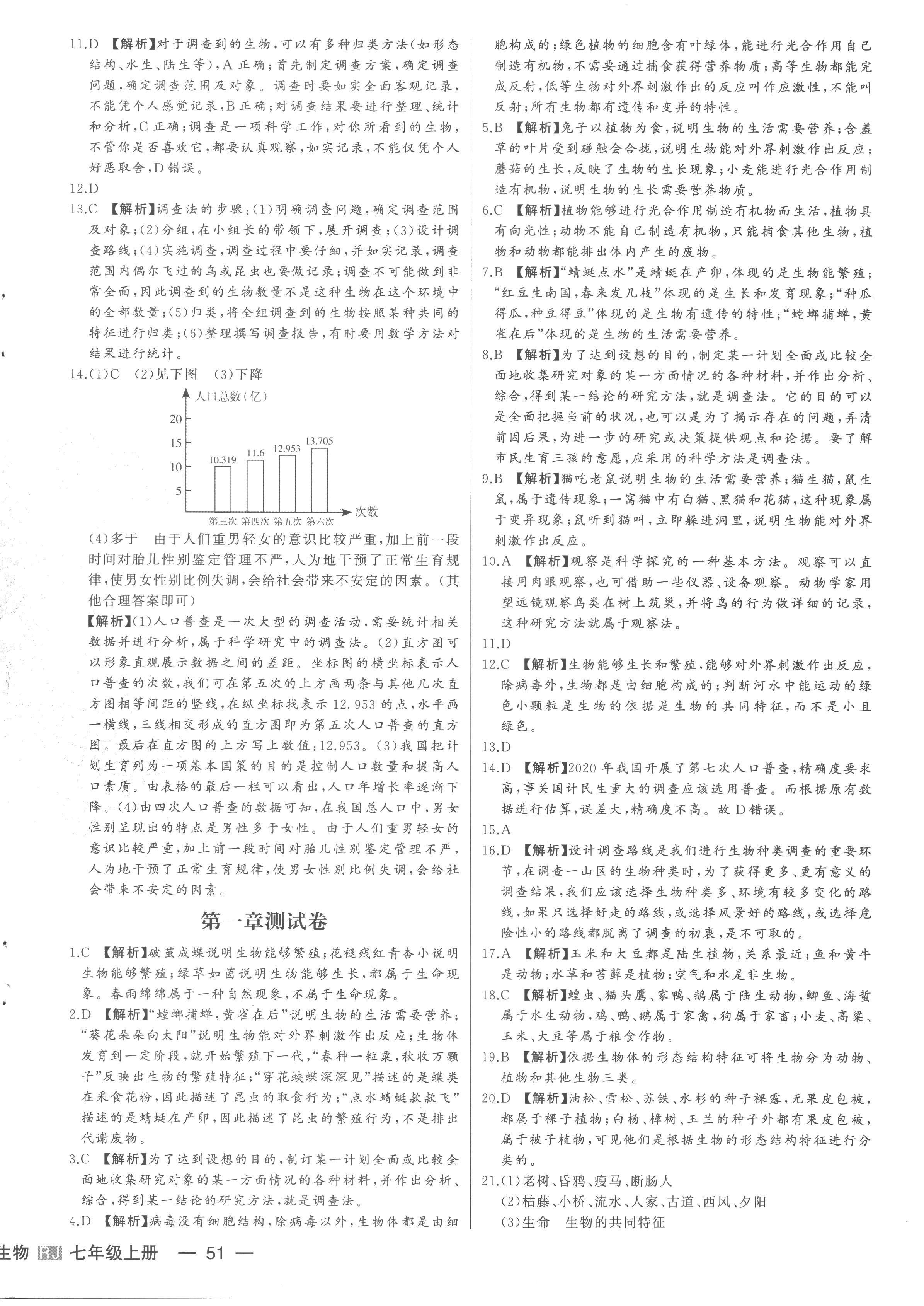 2022年新中考集訓(xùn)測試評估卷七年級生物上冊人教版 第2頁