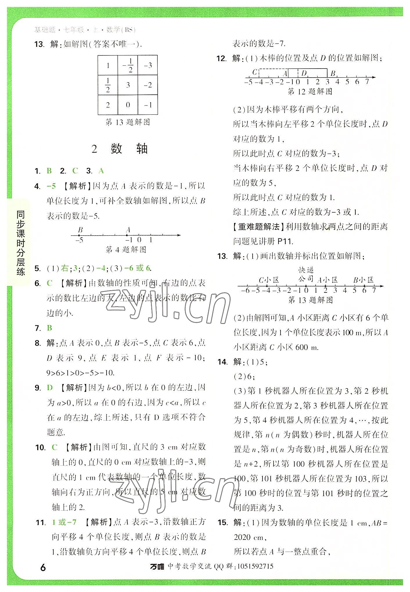 2022年萬唯中考基礎題七年級數學上冊北師大版 第6頁