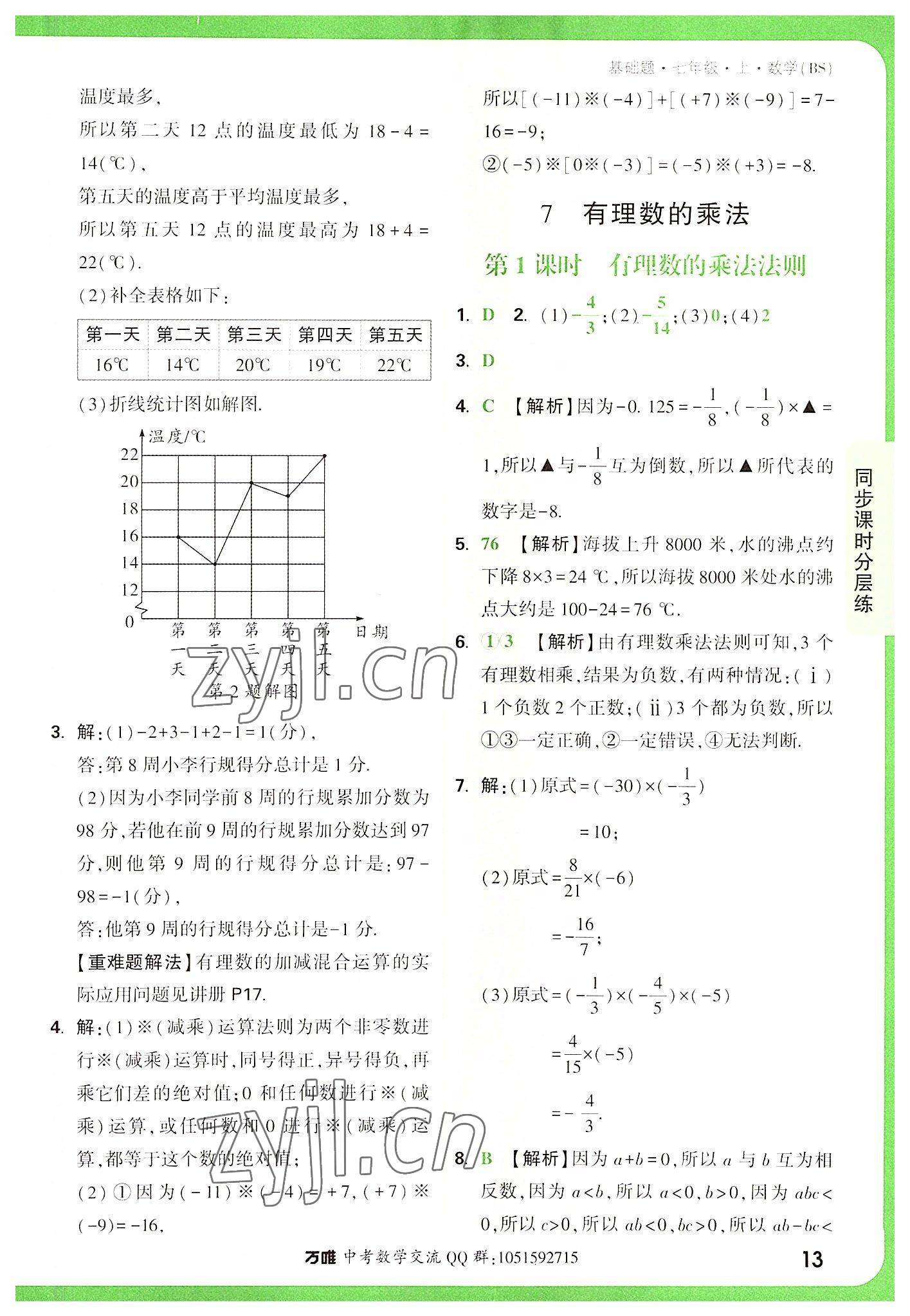 2022年萬唯中考基礎題七年級數學上冊北師大版 第13頁