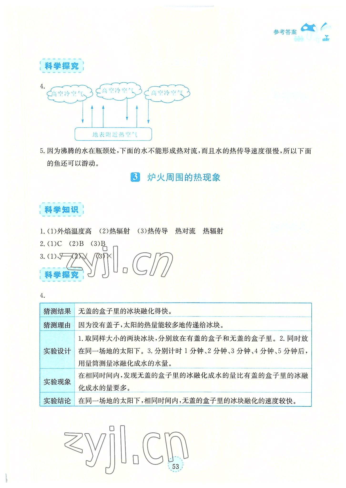 2022年科學(xué)同步練習(xí)冊(cè)湖北教育出版社五年級(jí)上冊(cè)鄂教版 參考答案第2頁(yè)