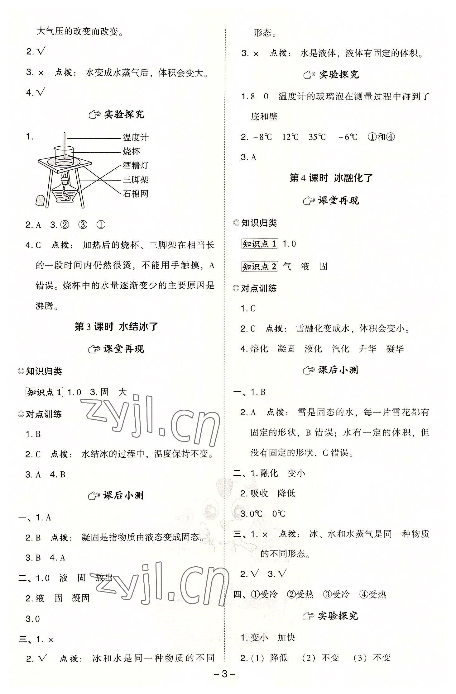 2022年綜合應(yīng)用創(chuàng)新題典中點三年級科學(xué)上冊教科版 參考答案第2頁