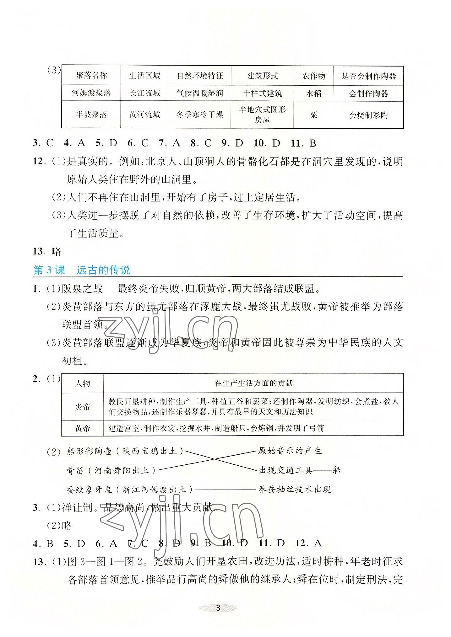 2022年預學與導學七年級歷史上冊人教版 第3頁